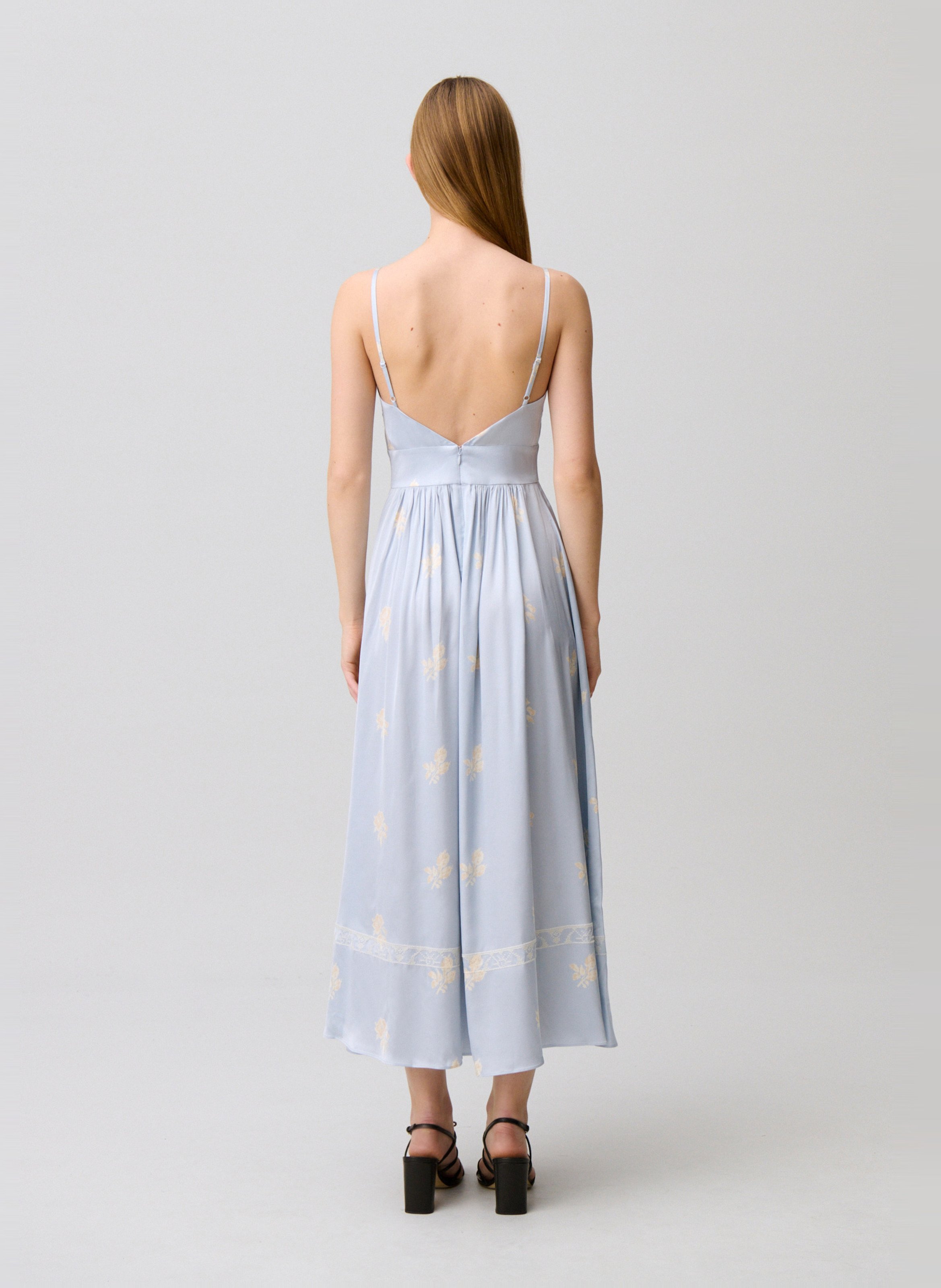 Robe longue col v brodée CLAUDIE PIERLOT Multicolore