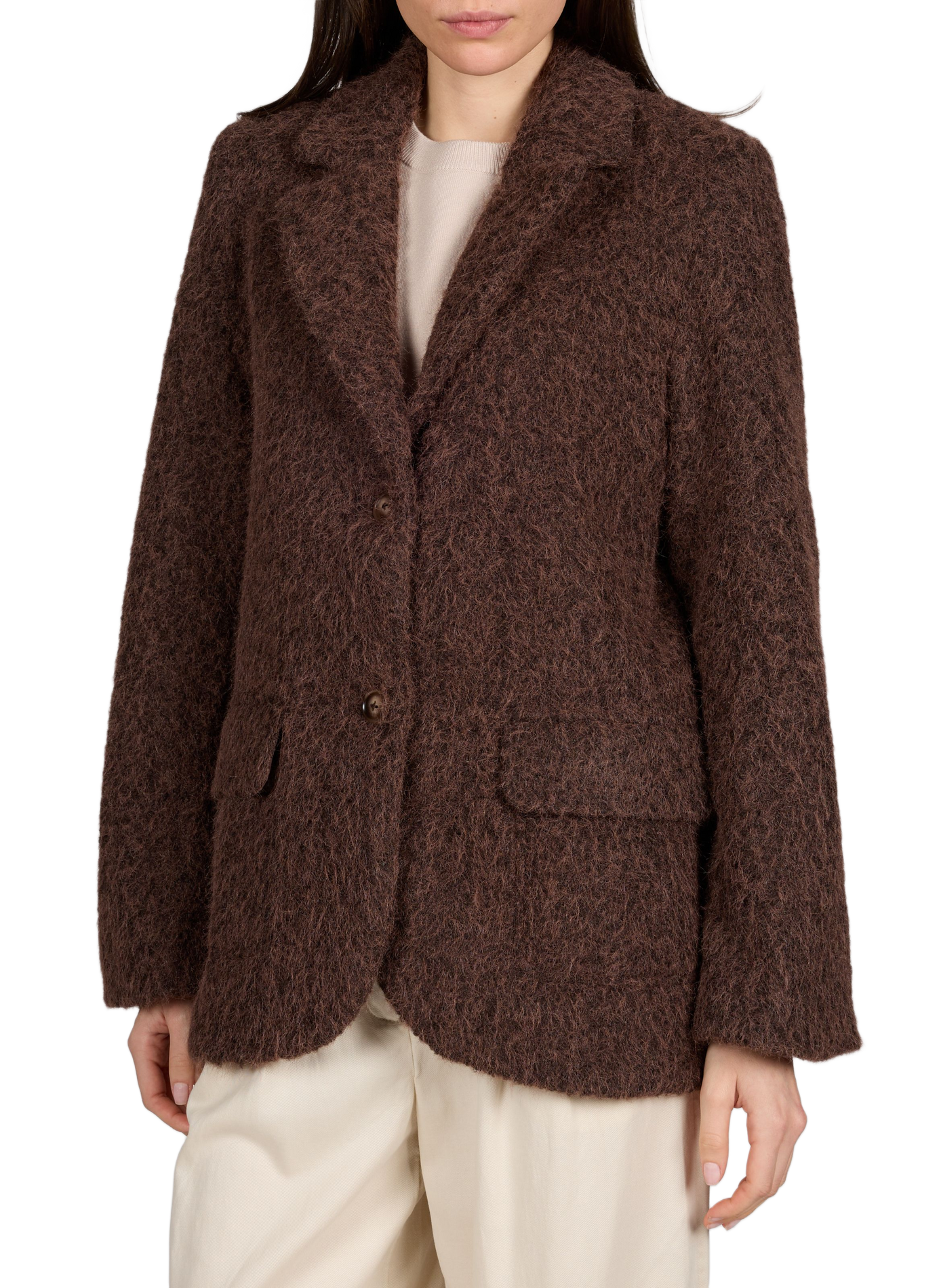 Manteau blazer texturé OBJECT Marron