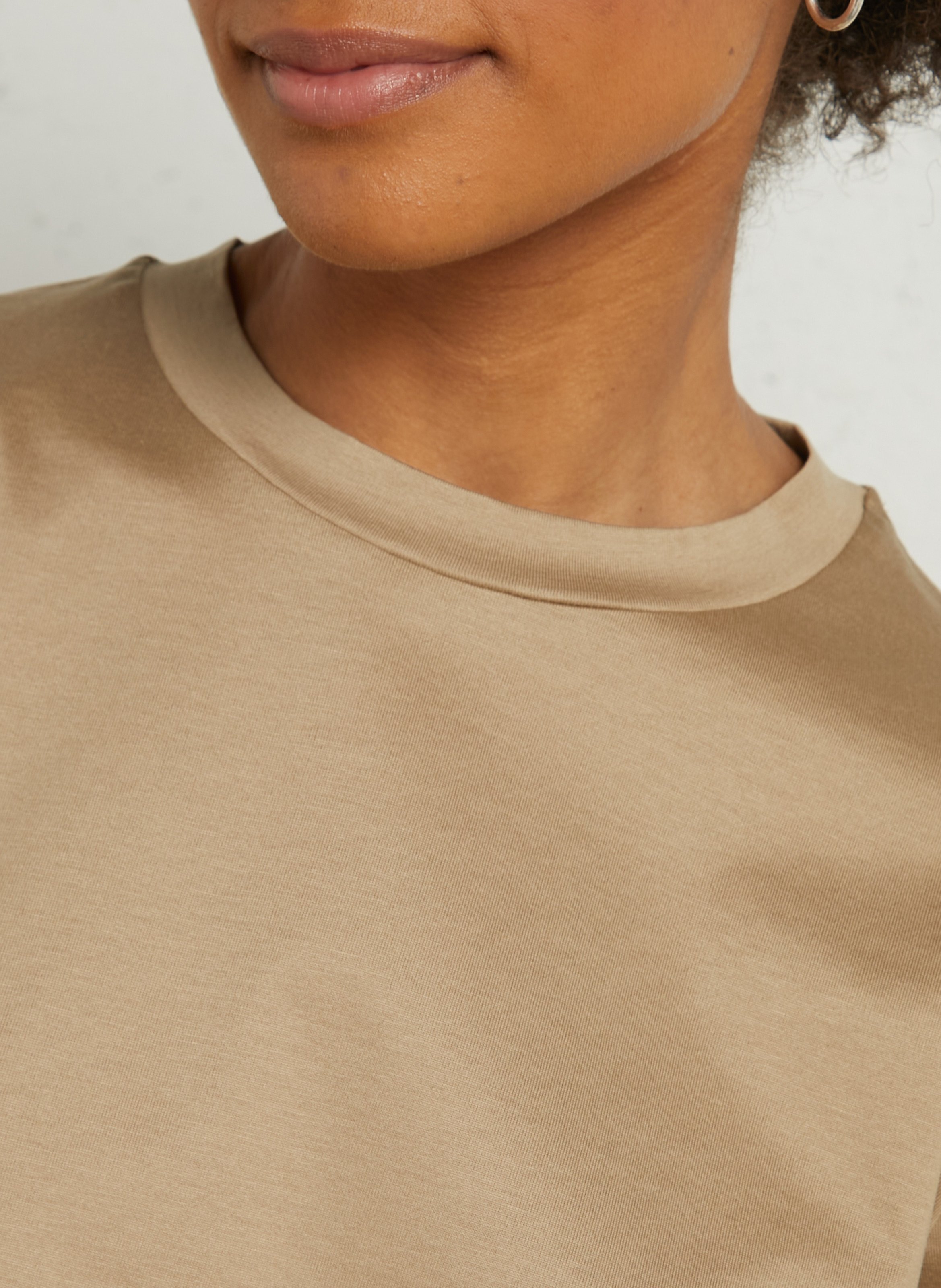 Tee-shirt droit en coton ama SOEUR Beige