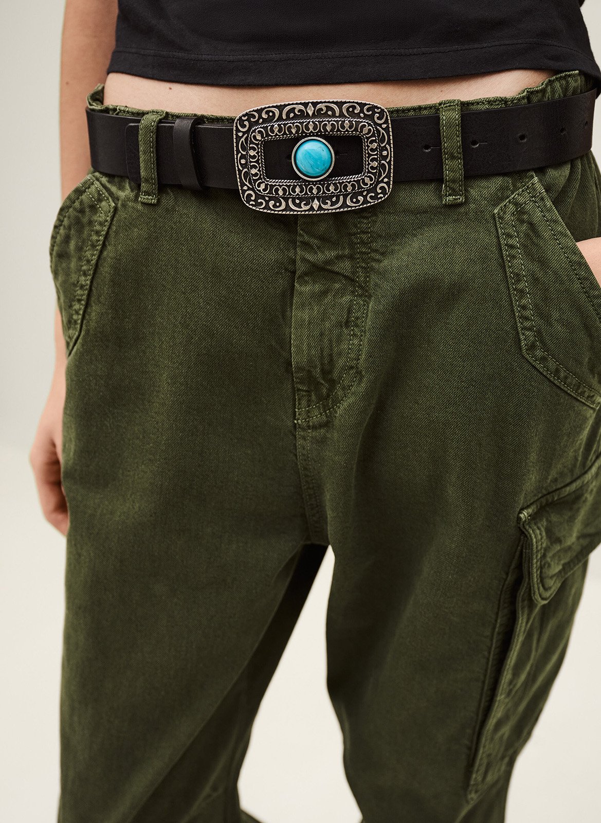 Ceinture en cuir boni BA&SH Noir