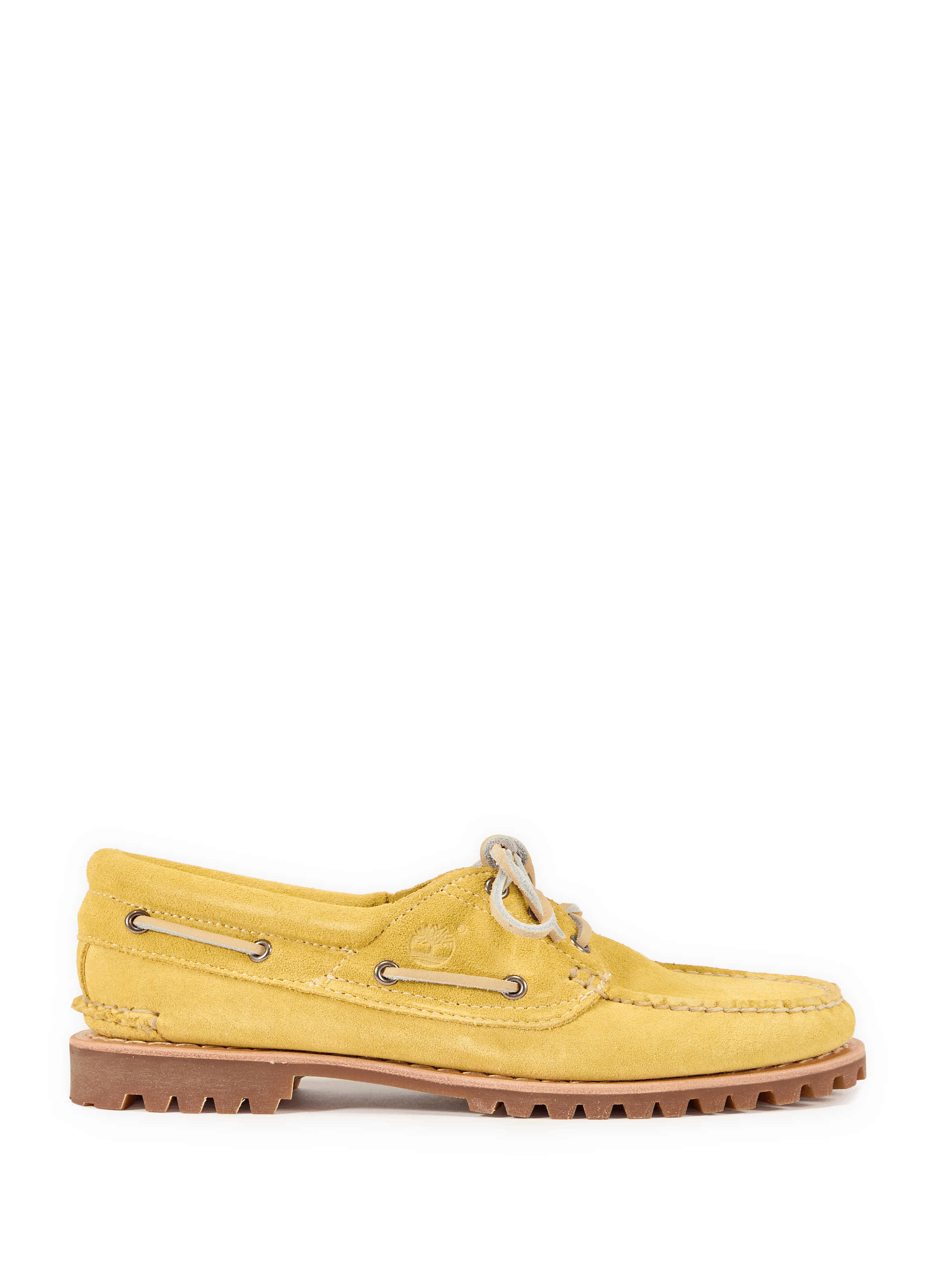 Chaussures bateau crantées en cuir TIMBERLAND Jaune
