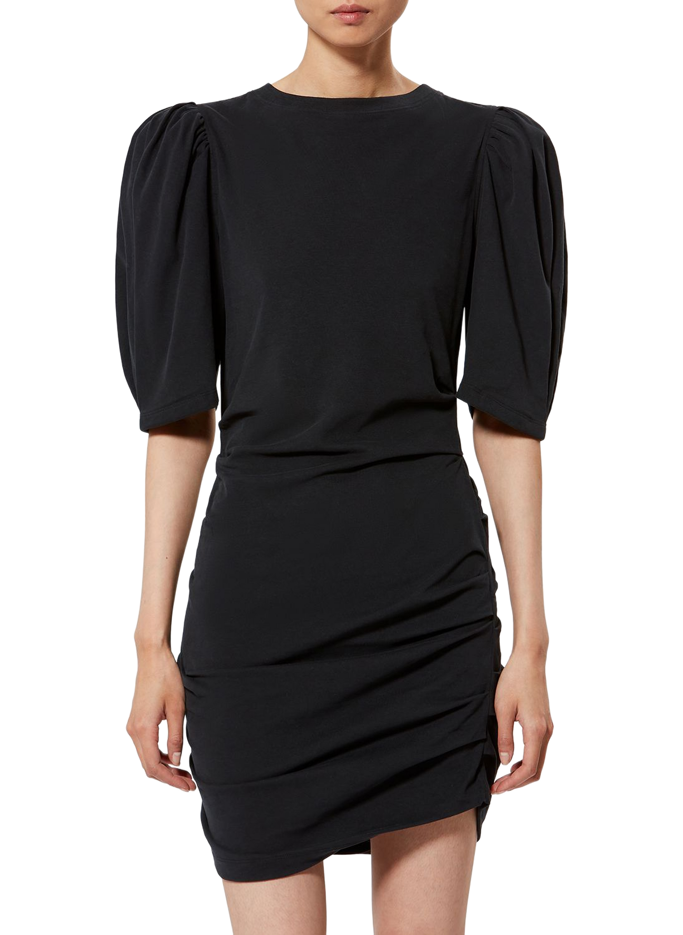 Pleated organic cotton Mylda dress ISABEL MARANT Black