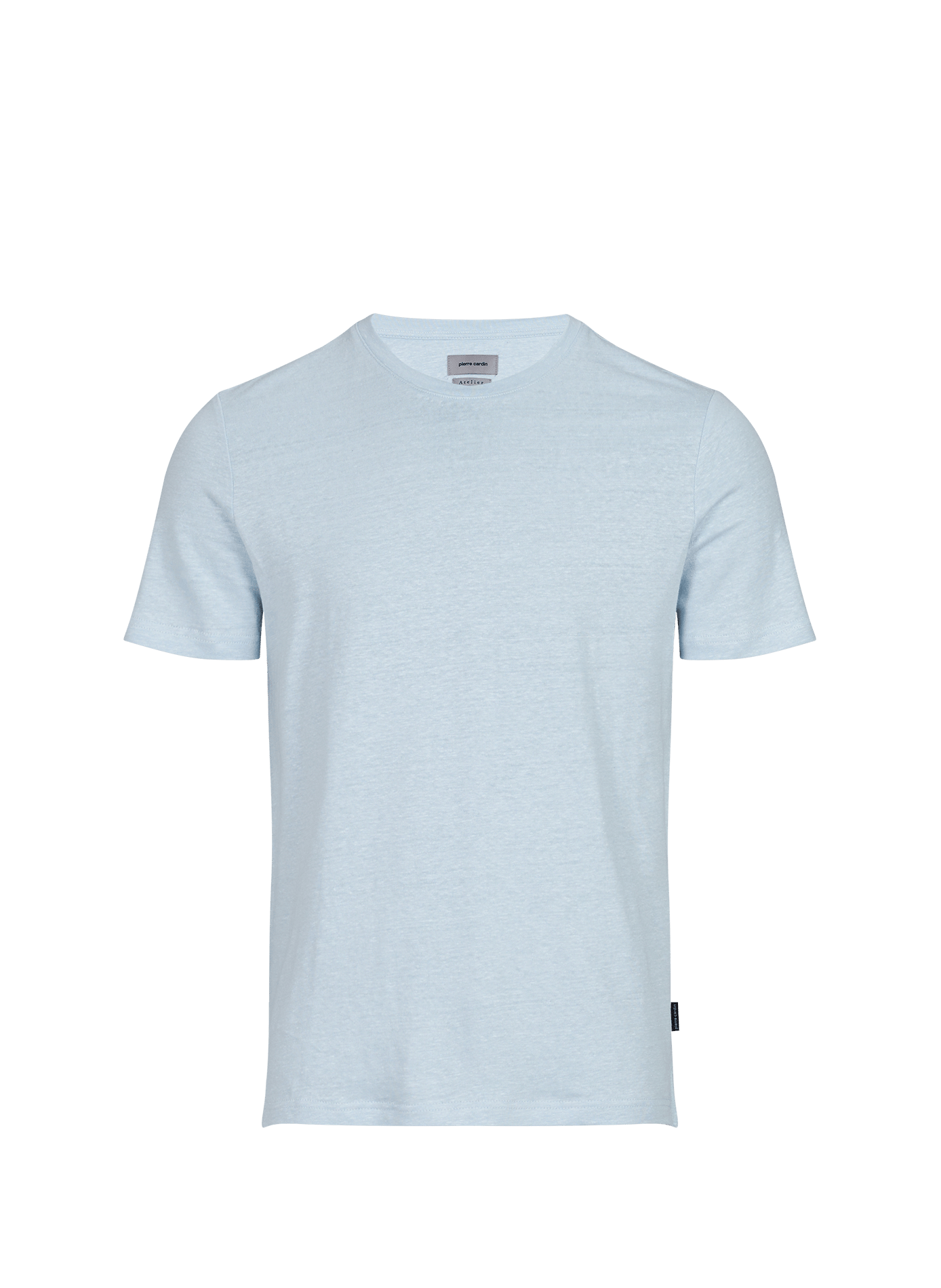 Tee-shirt col rond en lin PIERRE CARDIN Bleu