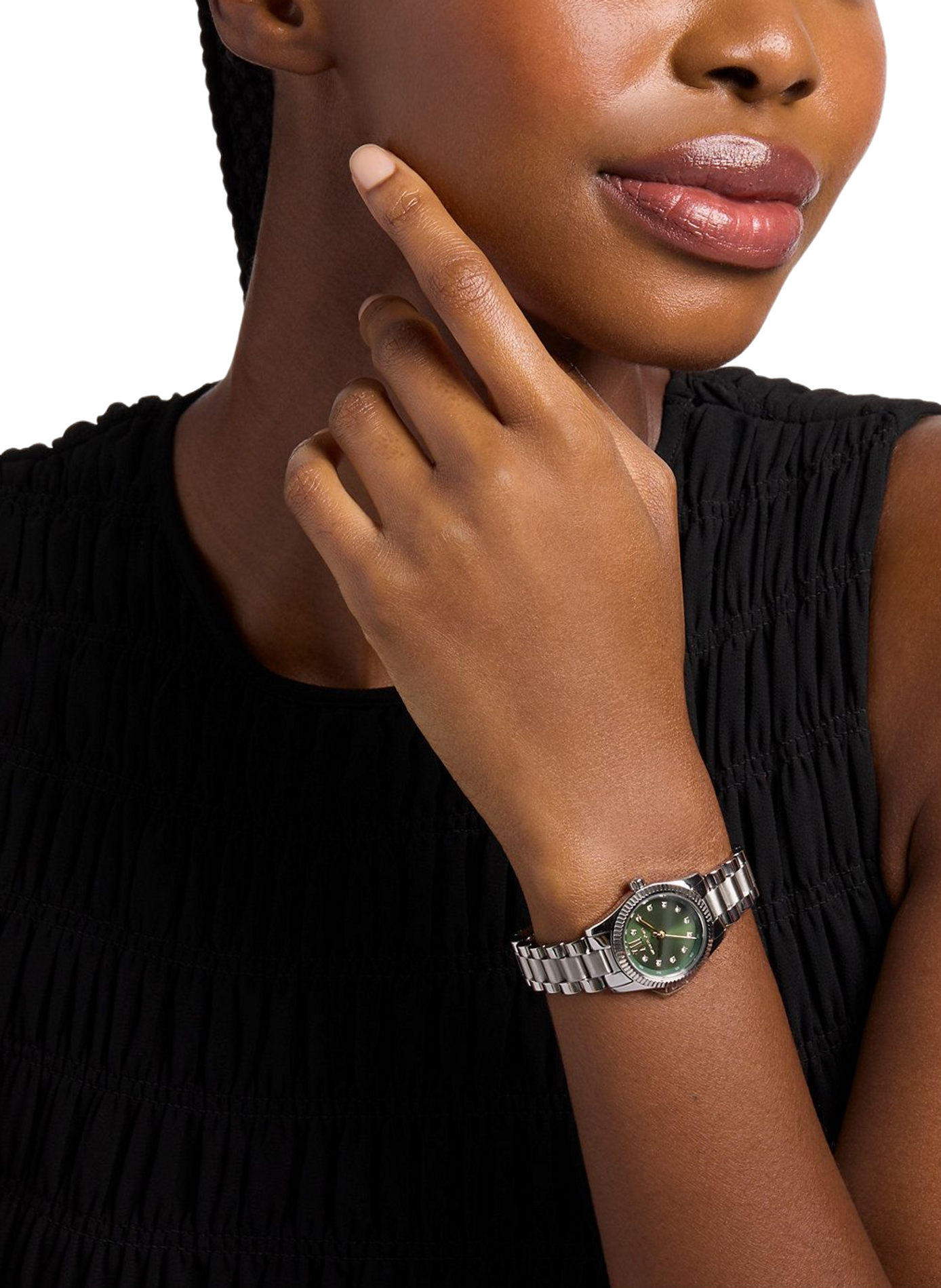 Montre quartz Petite Lexington en acier inoxydable MICHAEL KORS MONTRES Vert