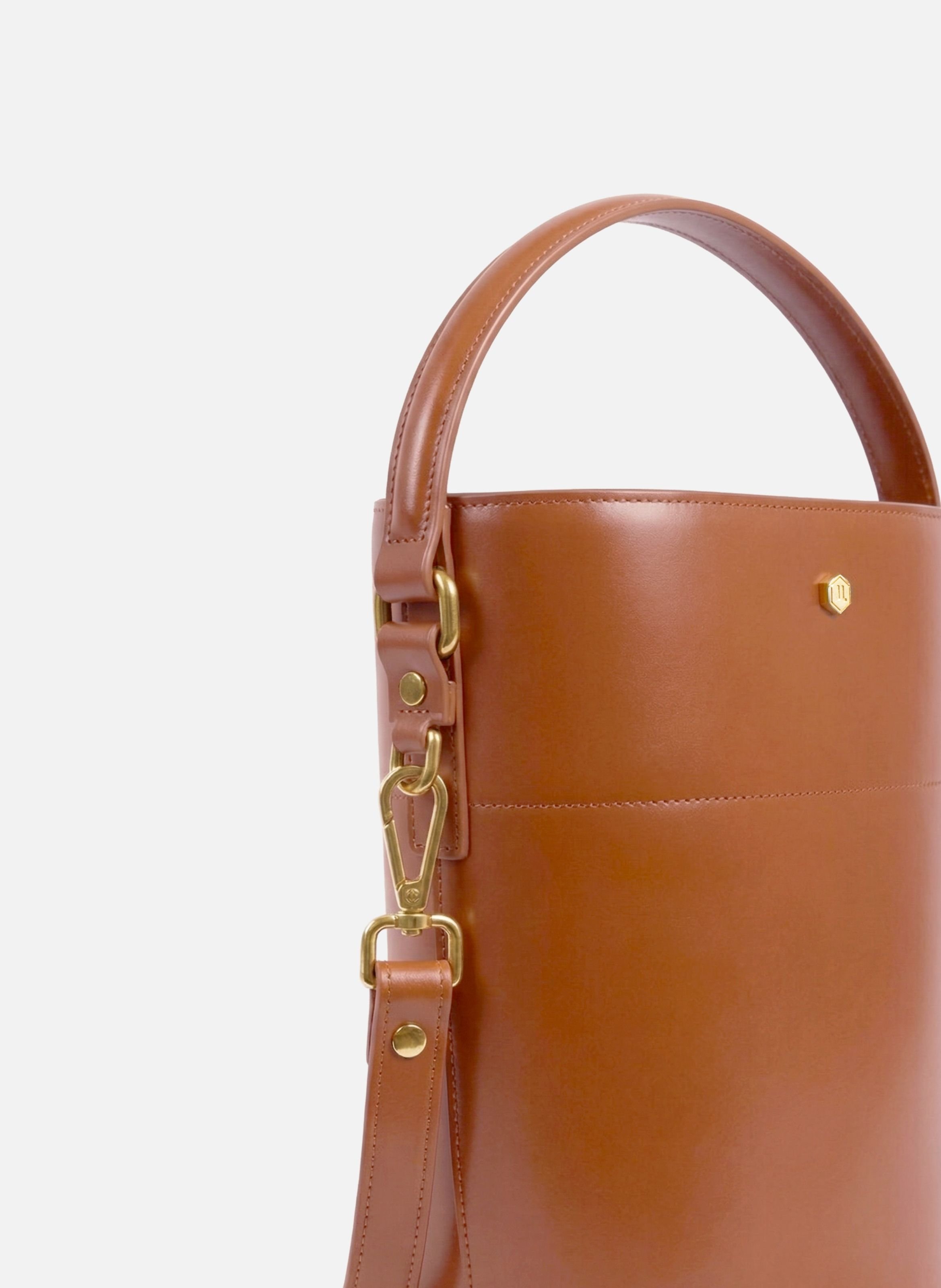 Sac seau margot cuir JULES & JENN Marron