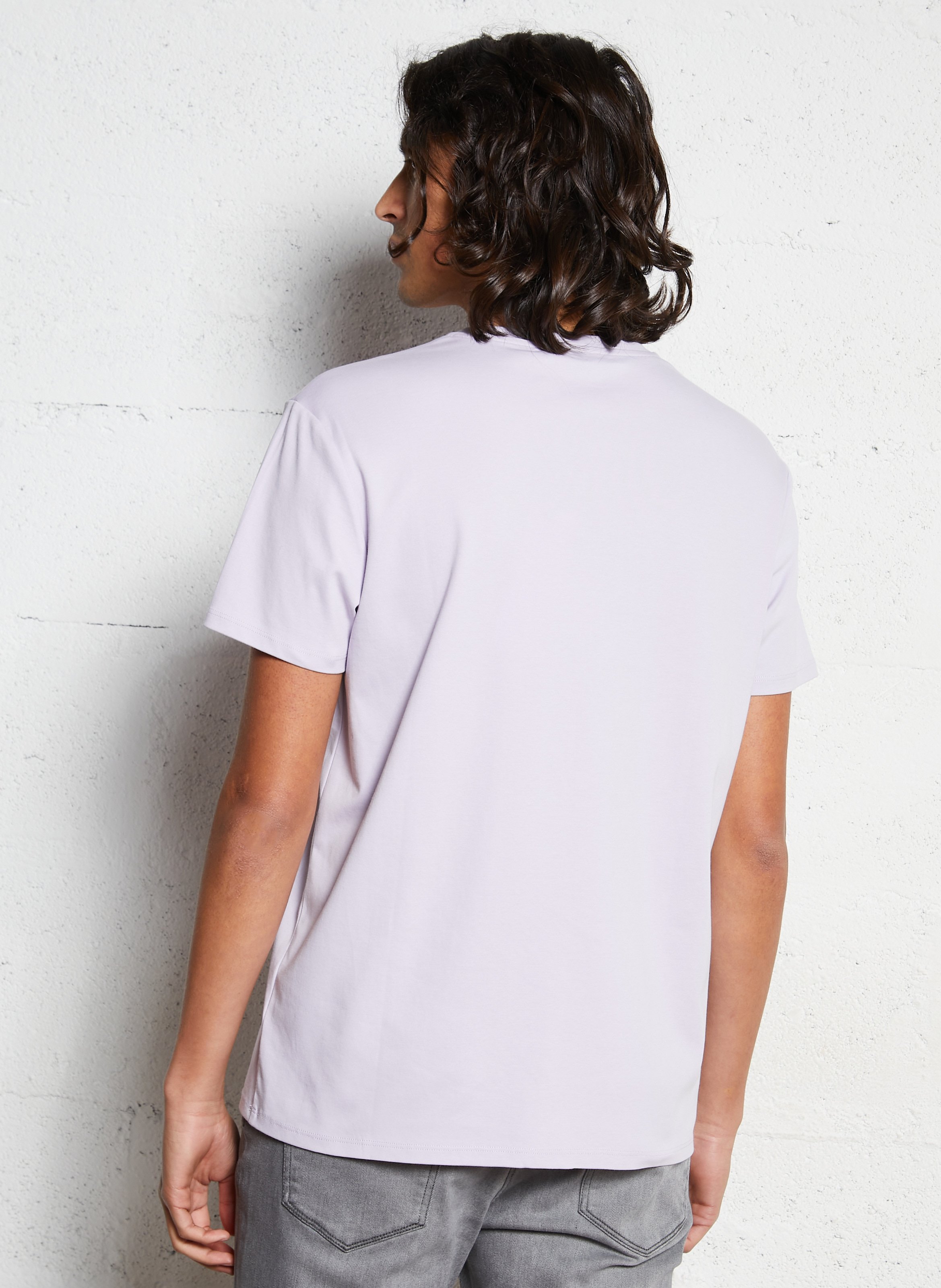 Tee-shirt col rond en coton IKKS Violet