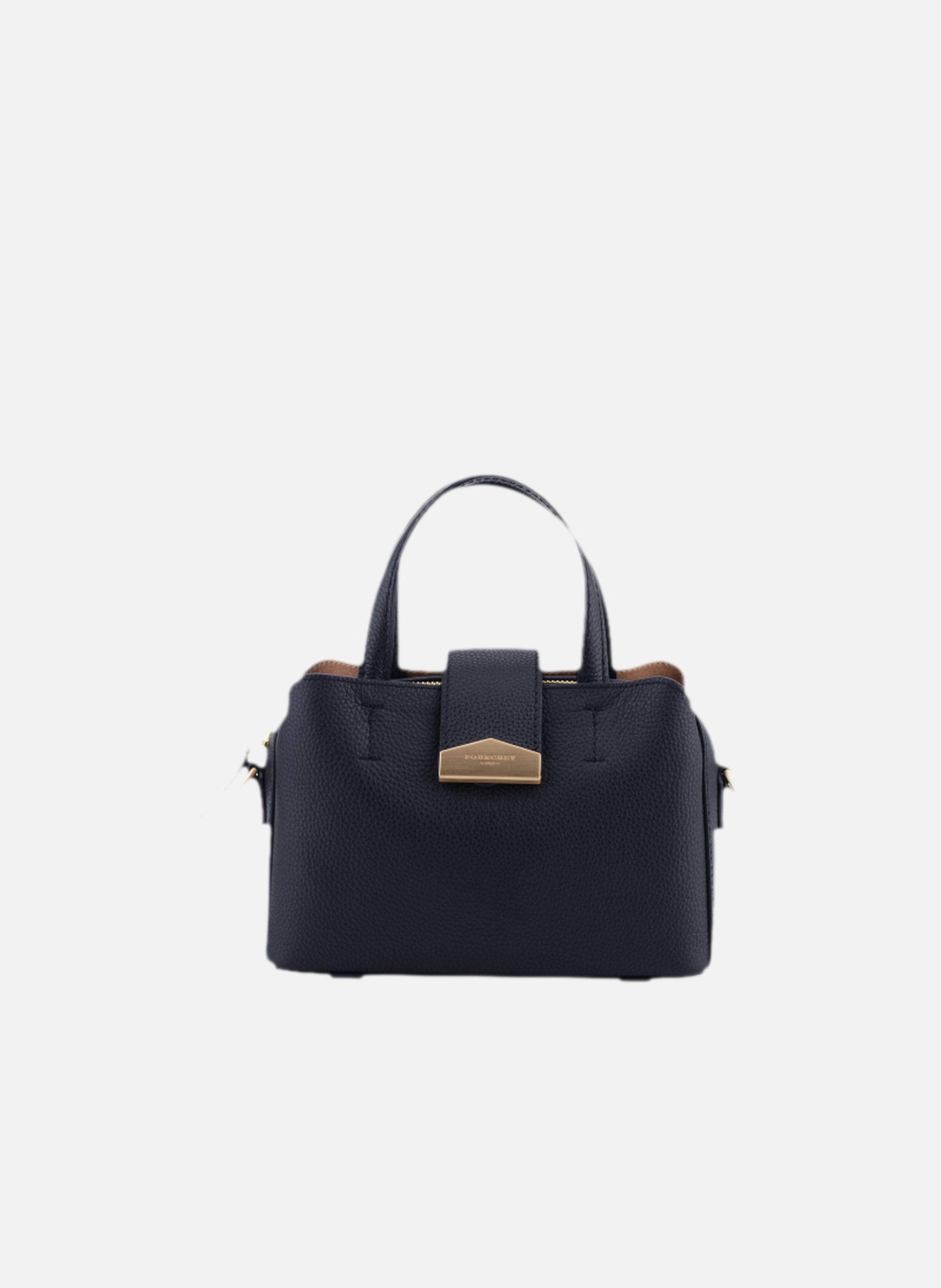 Cavalcade | sac porté épaule mm en cuir de vachette BleuPOURCHET