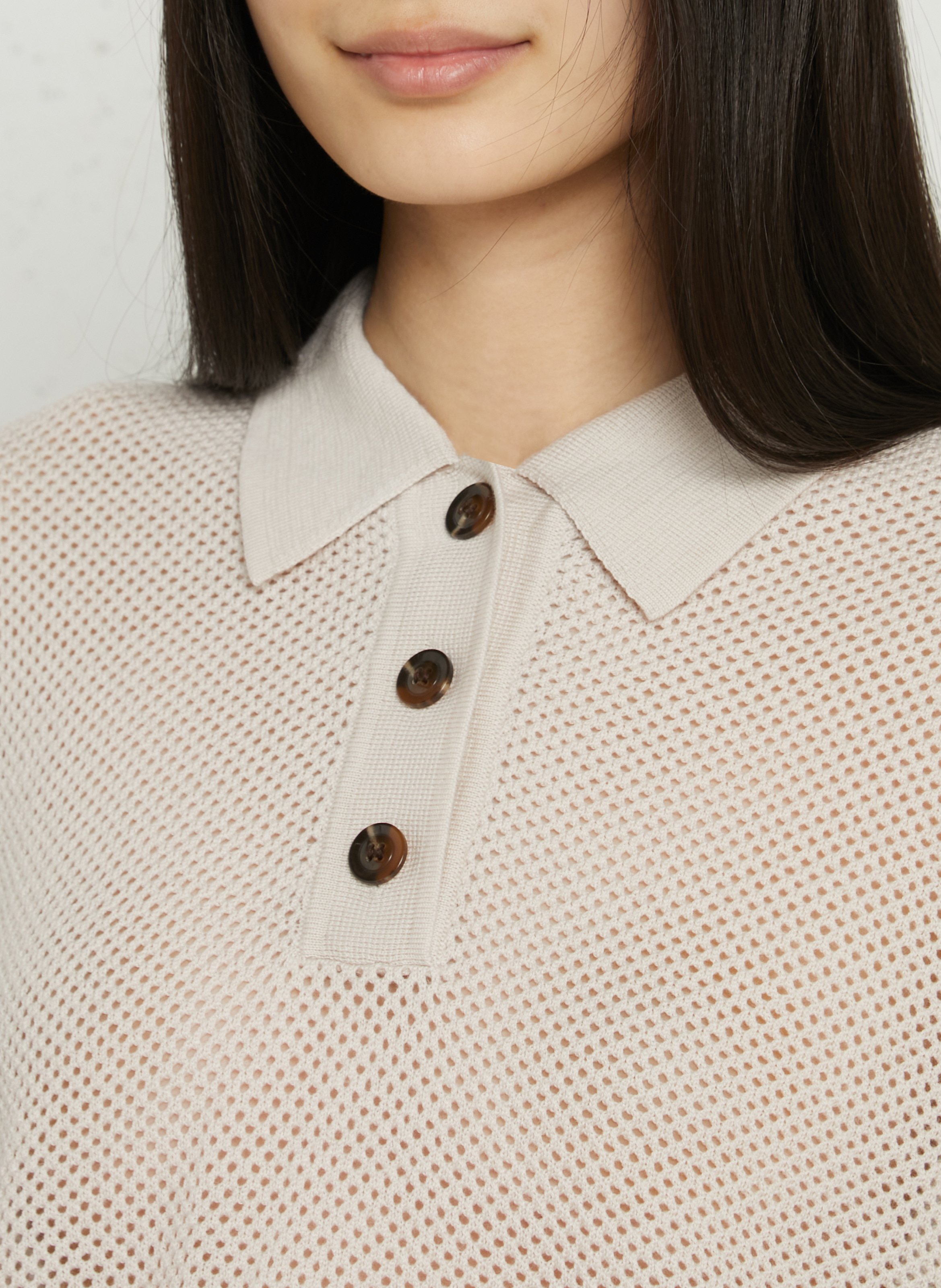 Polo en laine harvey SOEUR Blanc