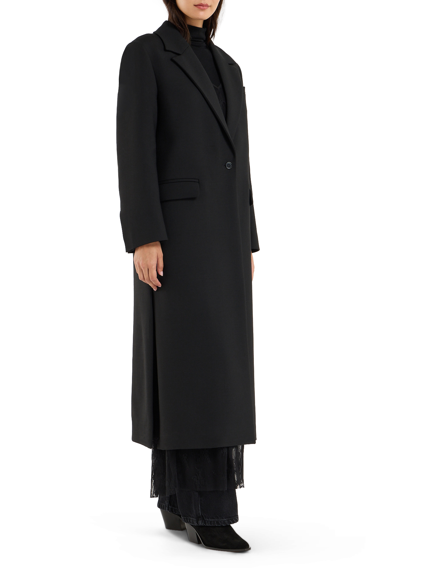 Manteau col tailleur SAISON 1865 Noir