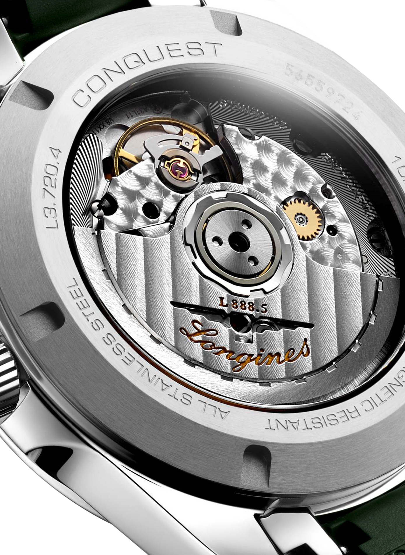 Montre automatique Conquest 2023 en caoutchouc LONGINES Vert
