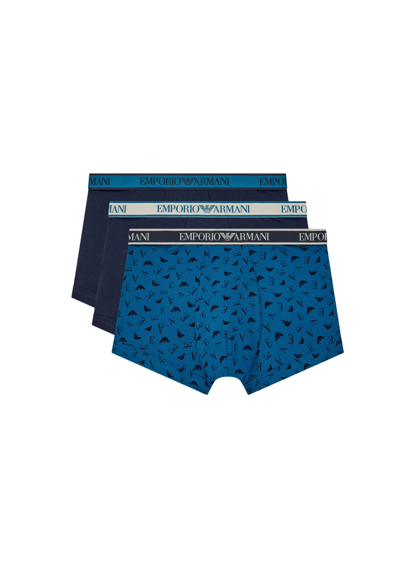 Set of three cotton-blend boxers EMPORIO ARMANI Multicolour
