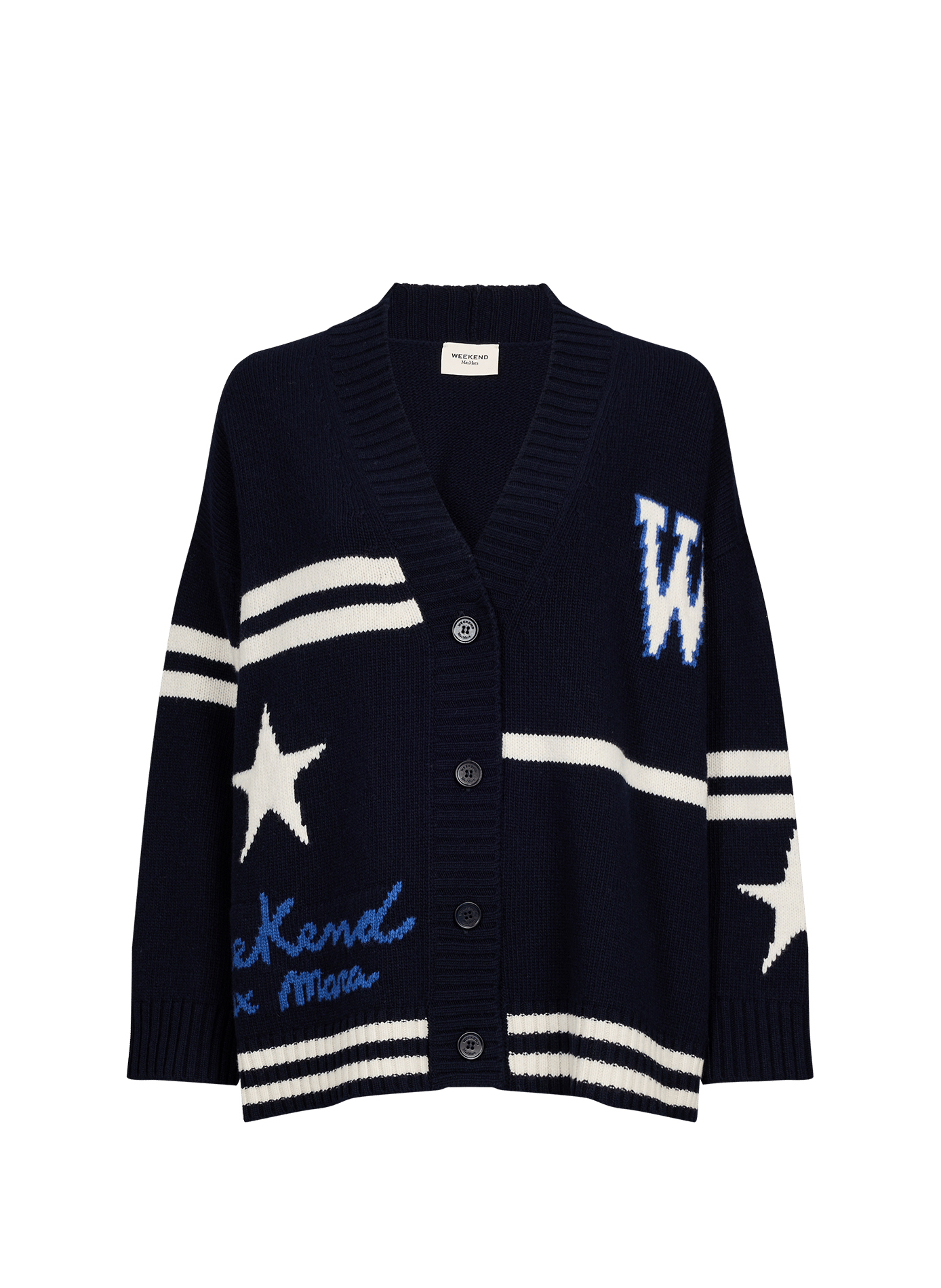 Oversize-Strickjacke aus Wolle MAX MARA WEEK END Mehrfarbig