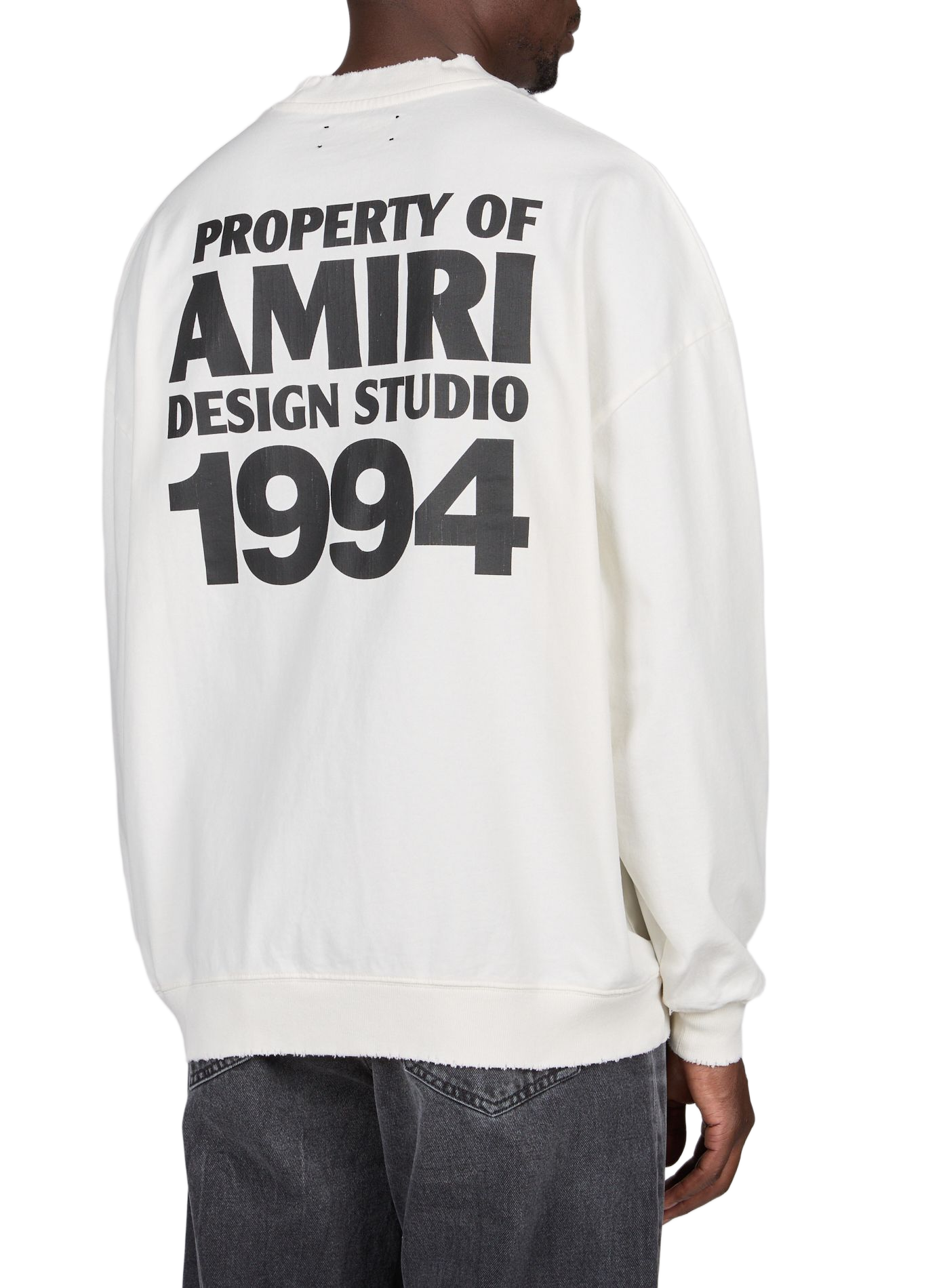 Oversized screen-printed cotton sweatshirt AMIRI White