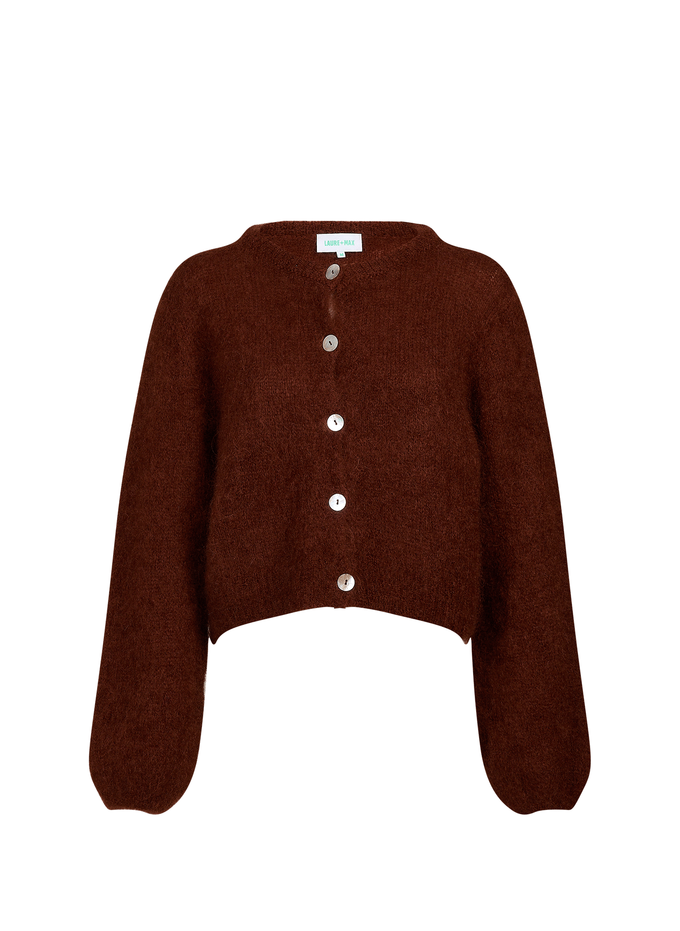 Gilet ample en mohair mélangé LAURE+MAX Marron