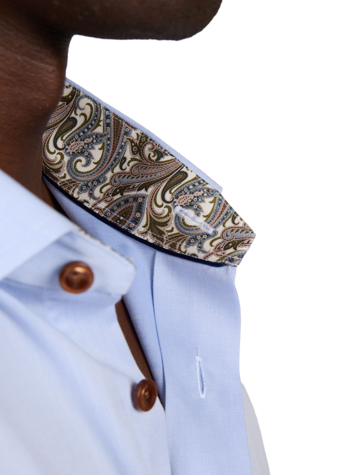 Straight classic collar shirt in cotton ETON Blue