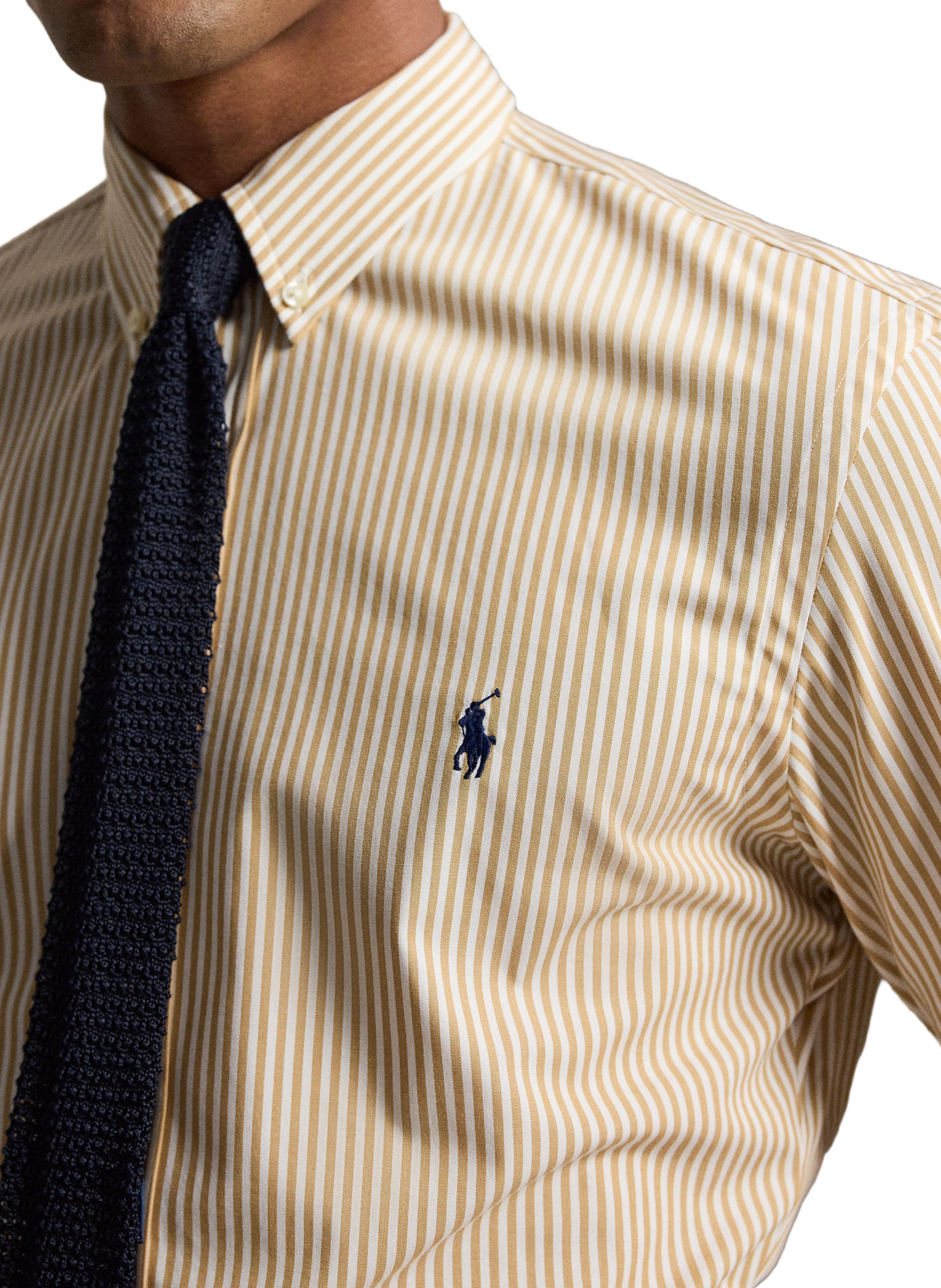 Chemise rayée en coton POLO RALPH LAUREN Kaki