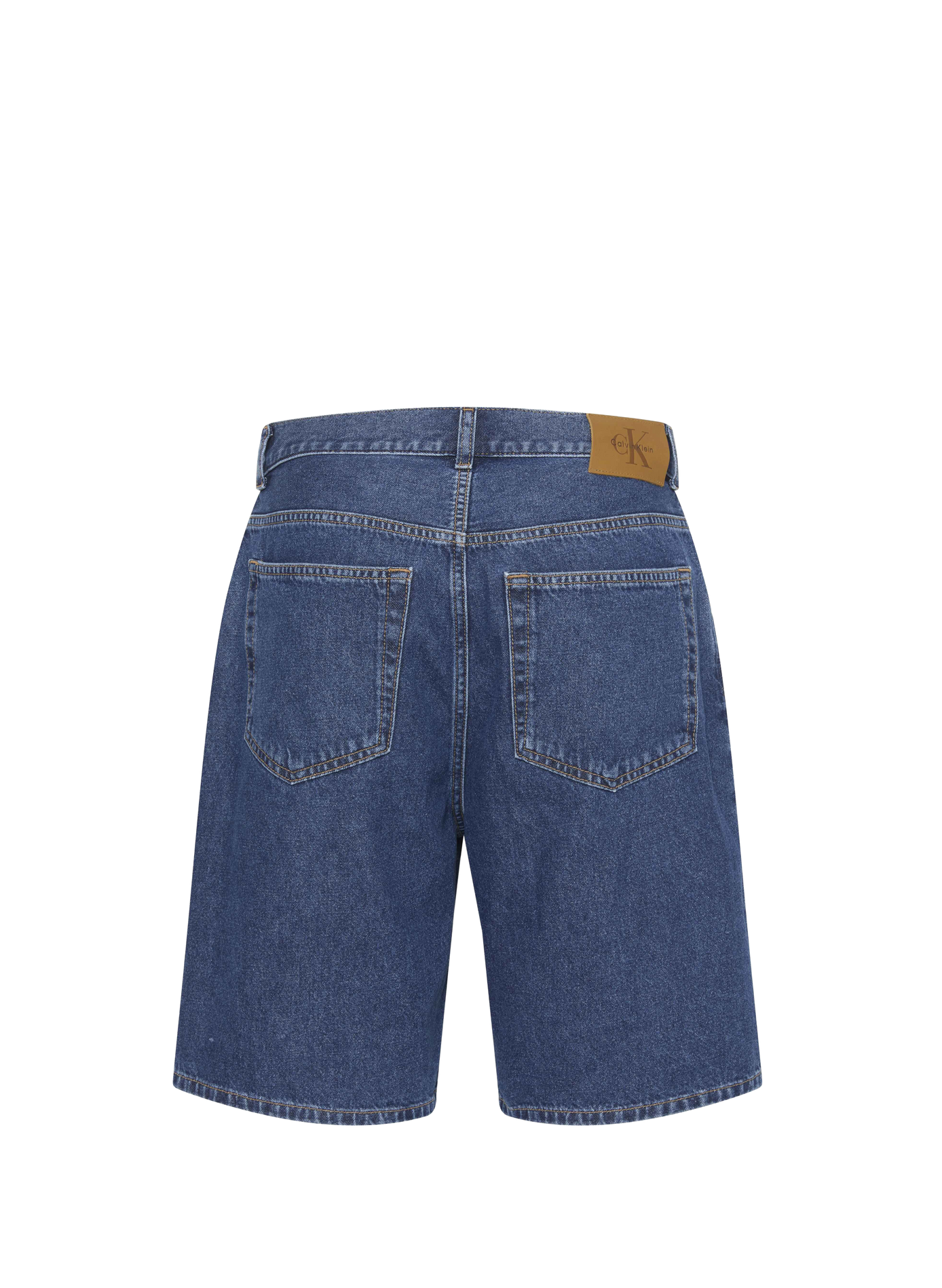 Short jean droit en coton CALVIN KLEIN Bleu