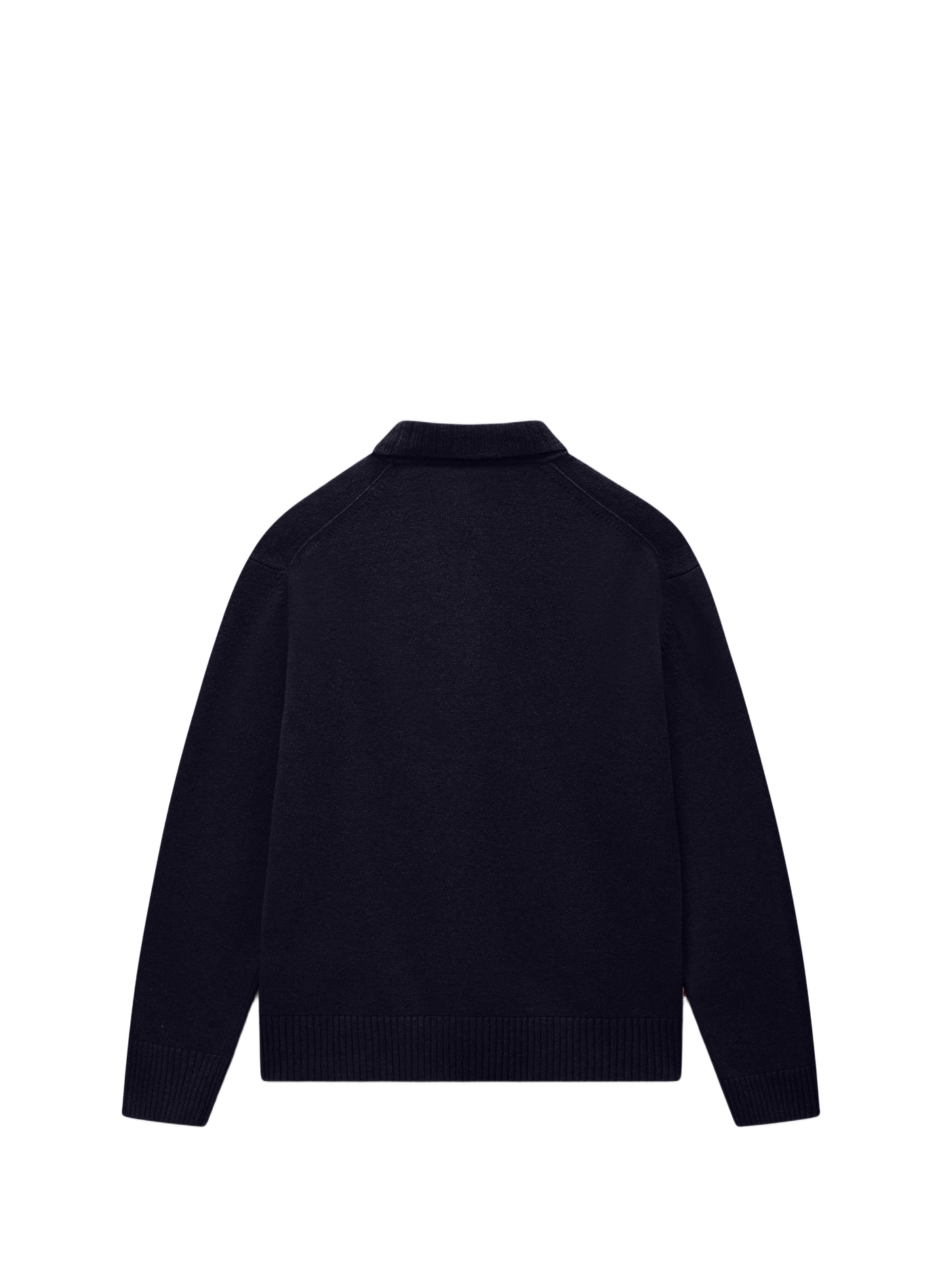 Gerader einfarbiger Langarm-Poloshirt NAPAPIJRI Blau