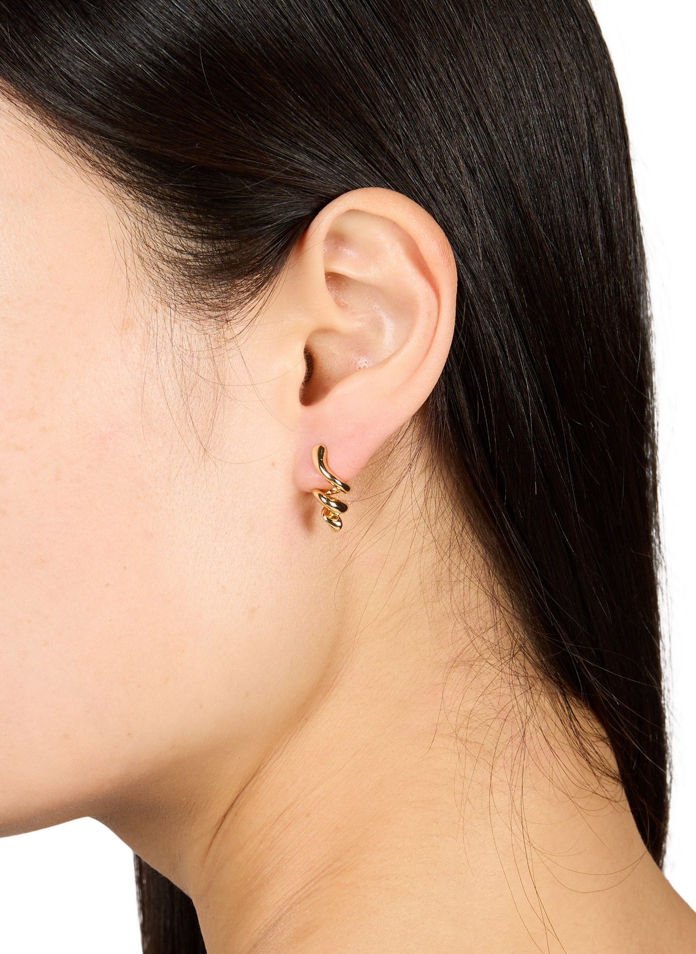 Gedrehter Ear Cuff aus Silber MARIA BLACK Golden