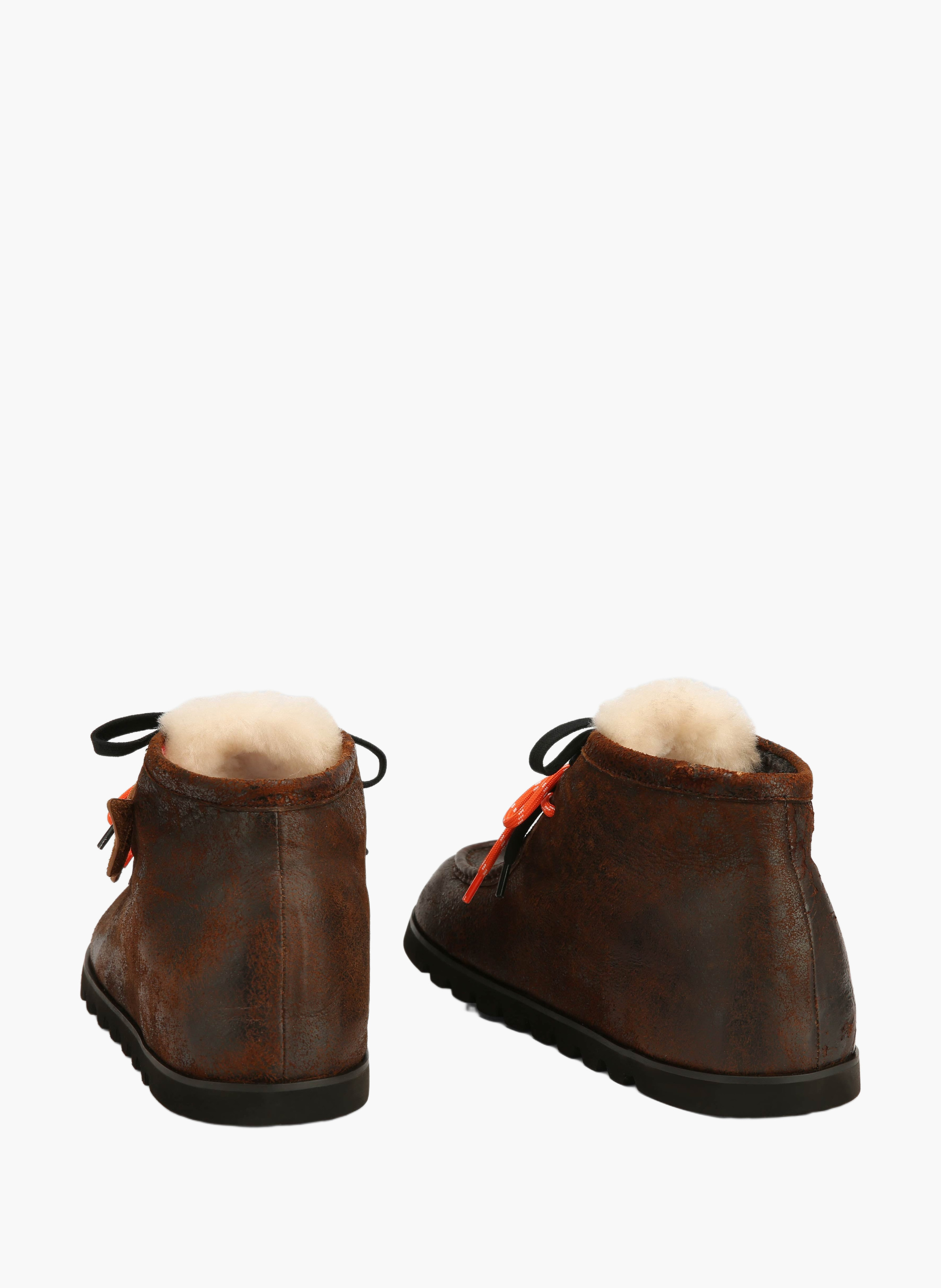 Bottines the madness en cuir vieilli NAKED WOLFE Marron