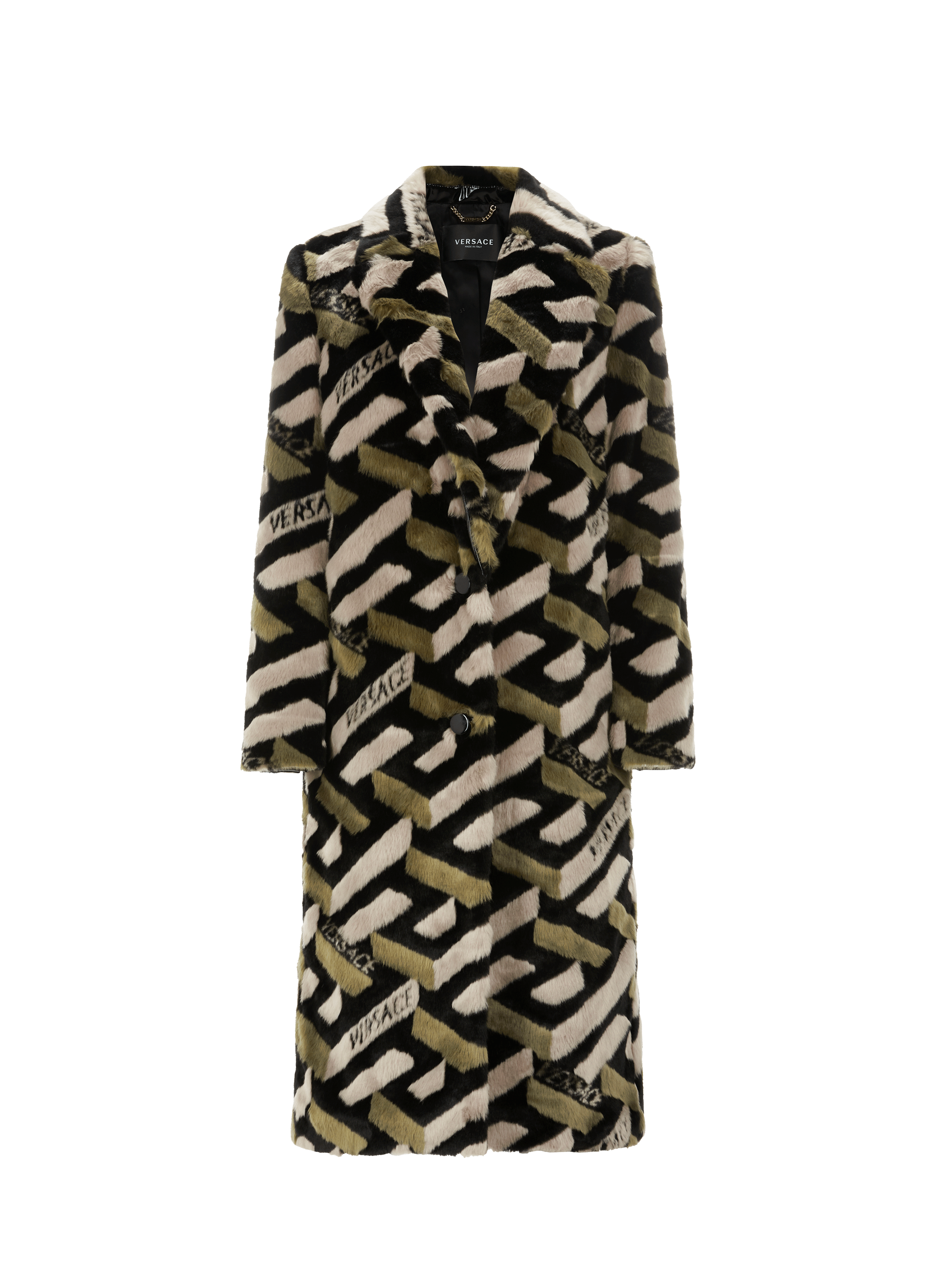 Manteau en fausse fourrure Signature Greca