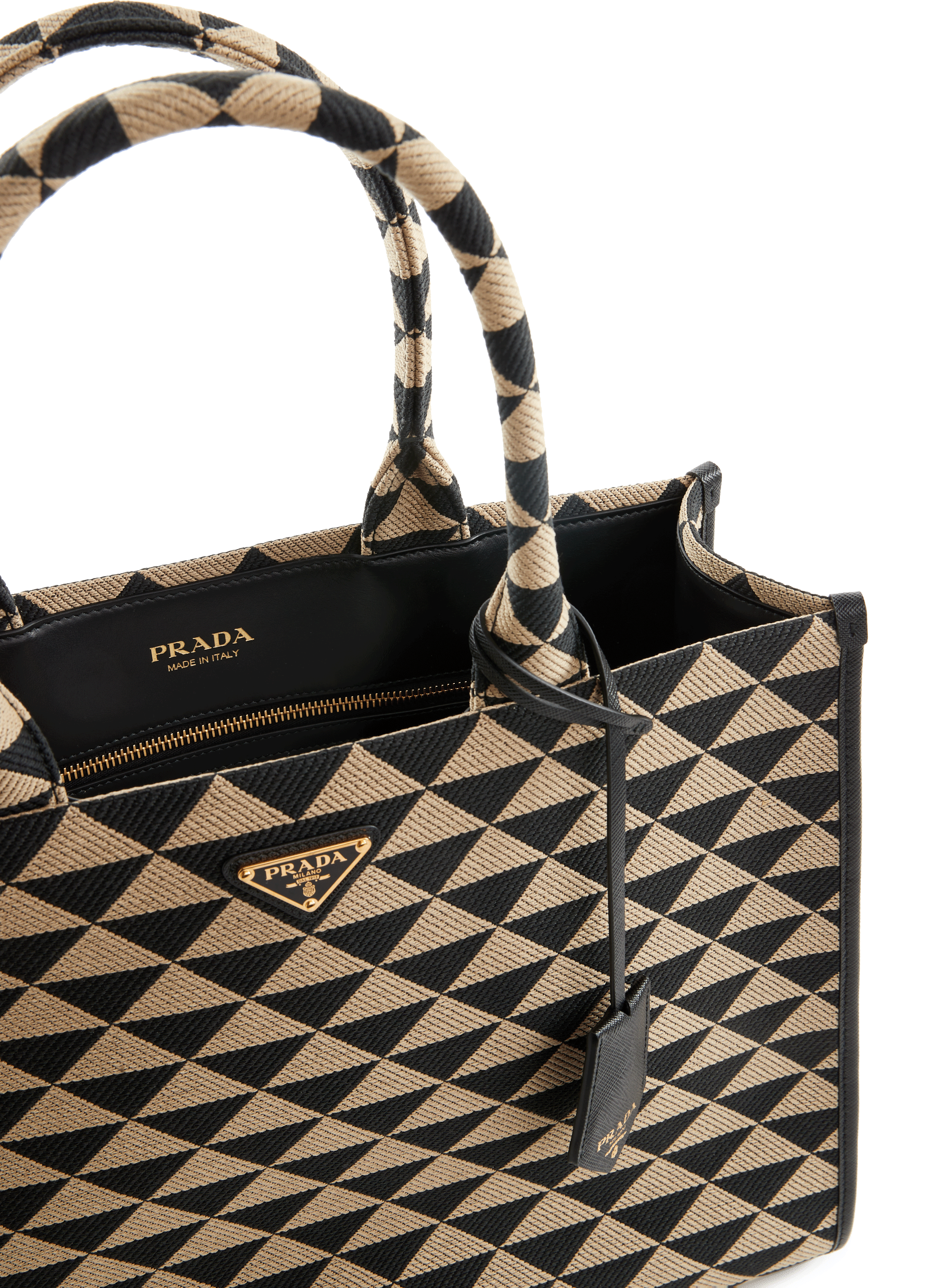 Sac cabas en tissu brodé  PRADA Multicolore