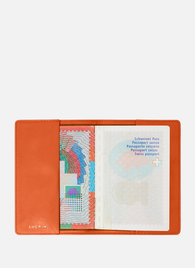 Leather passport holder LUCRIN