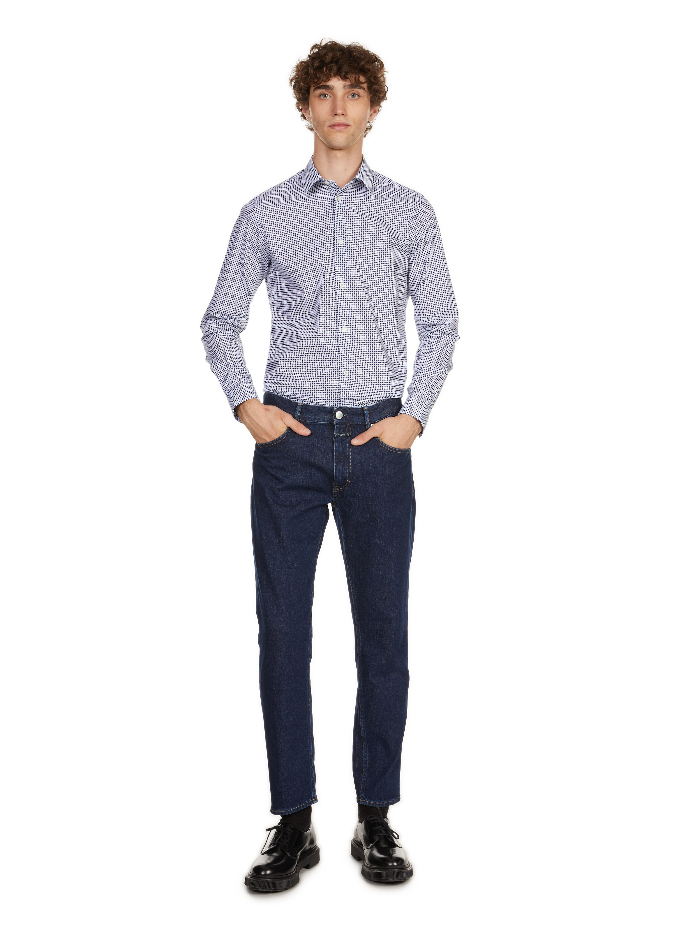 Chemise imprimée en coton  Bleu