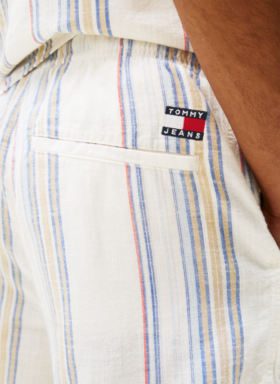 Striped cotton shorts TOMMY HILFIGER Beige