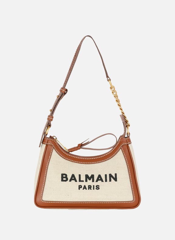 Sac b-army shoulder en toile et cuir Beige by BALMAIN BALMAIN Sac b-army shoulder en toile et cuir Beige