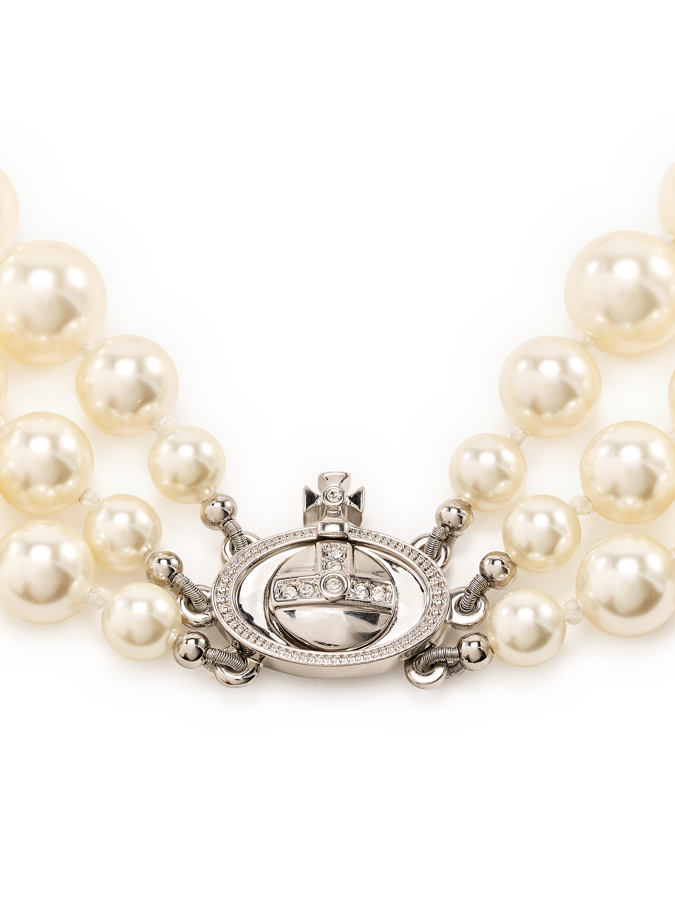 Collier à ornements en cristal VIVIENNE WESTWOOD Argent