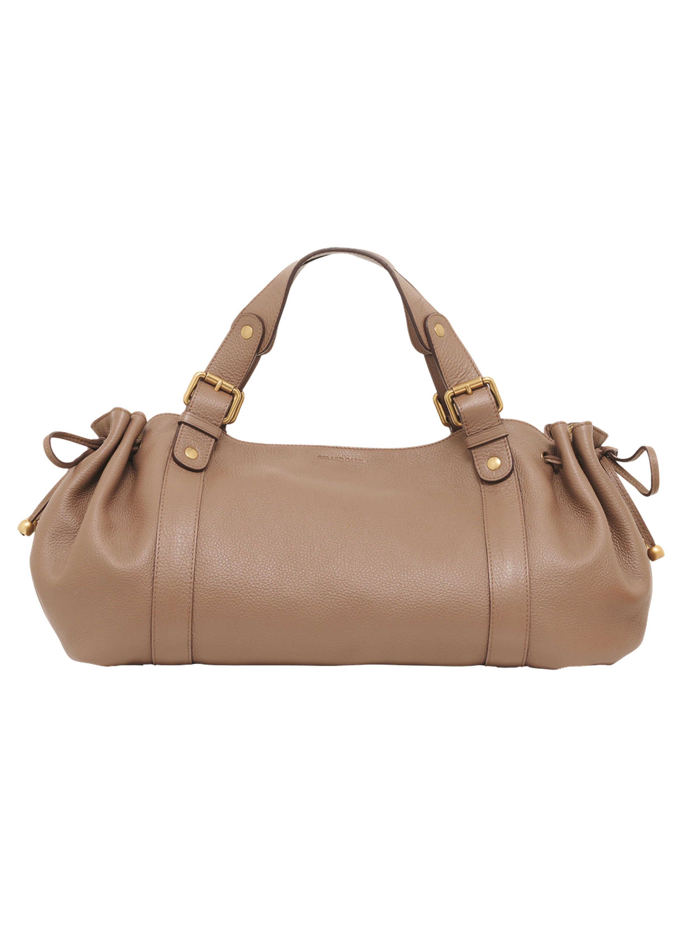 Sac à main en cuir grainé intérieur métallisé - 24h GERARD DAREL Beige