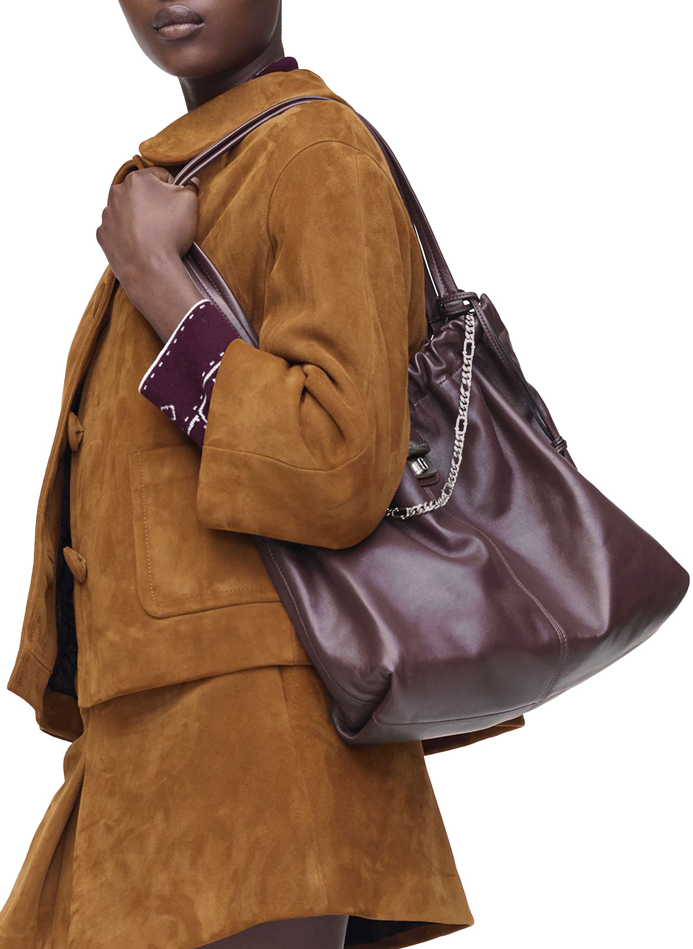 Sac The Cristina Tote en cuir MARC JACOBS Rouge