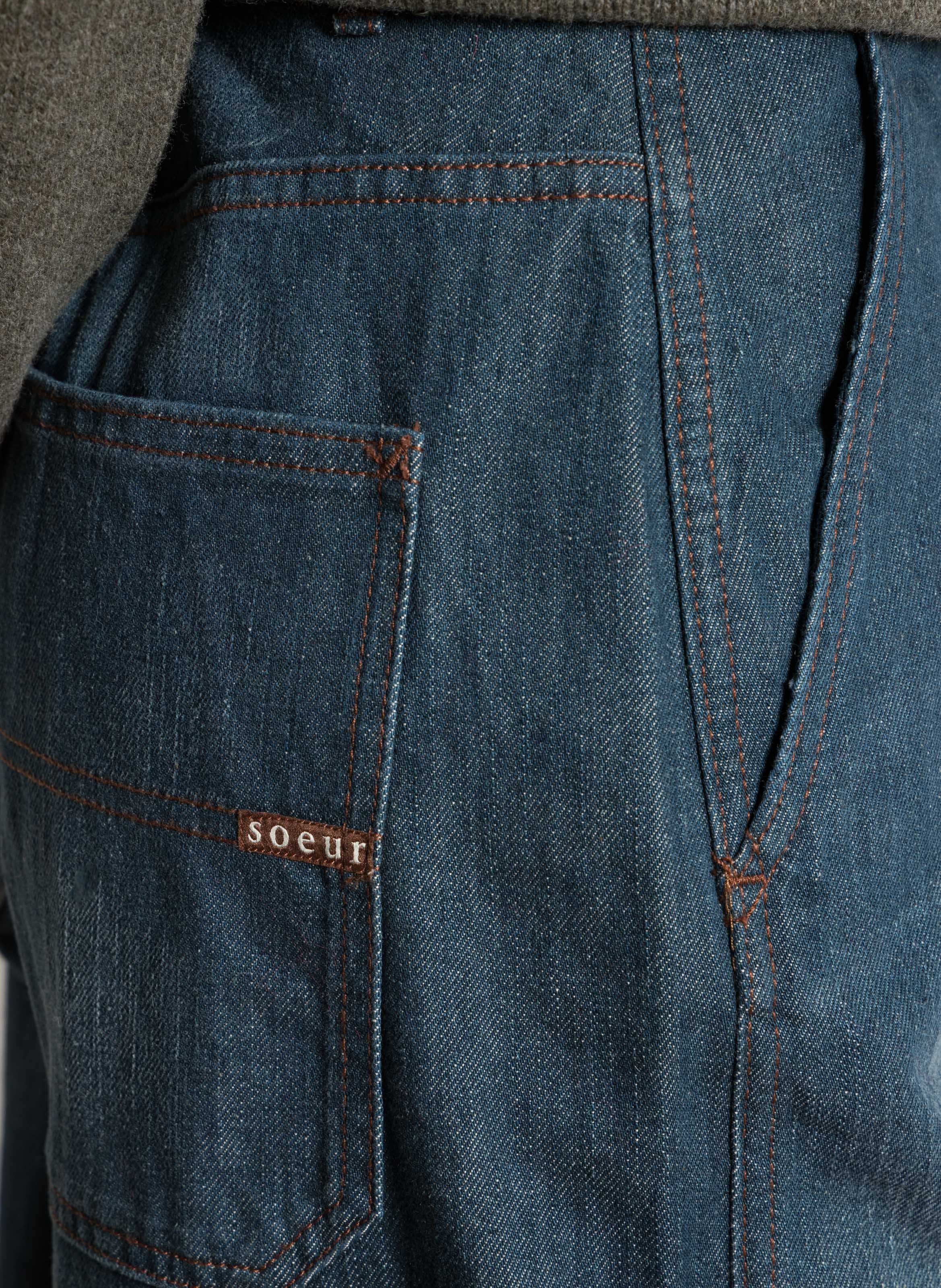 Jean large en coton gabin SOEUR Bleu