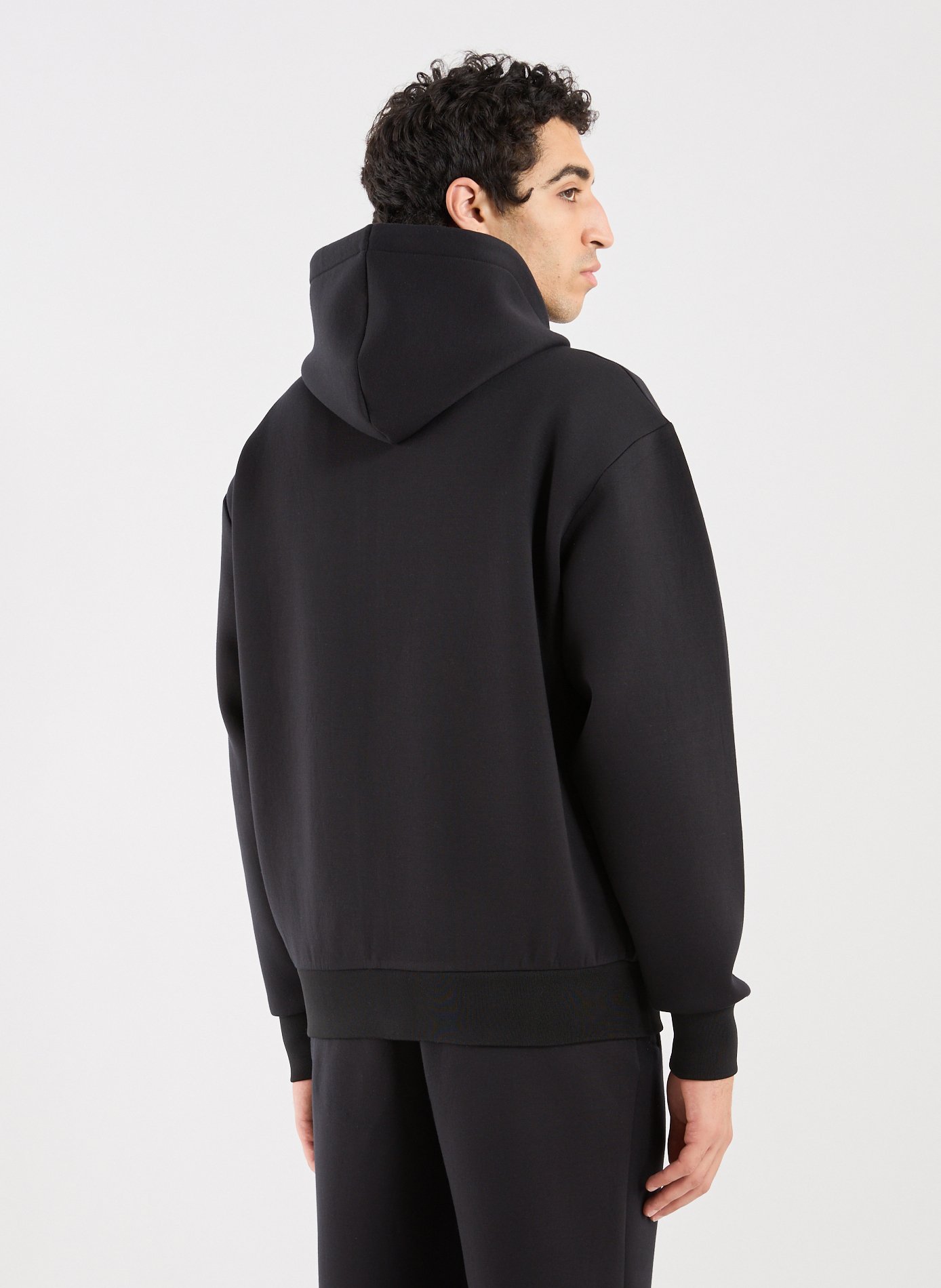 Sweat ample à capuche sérigraphié LES DEUX Noir