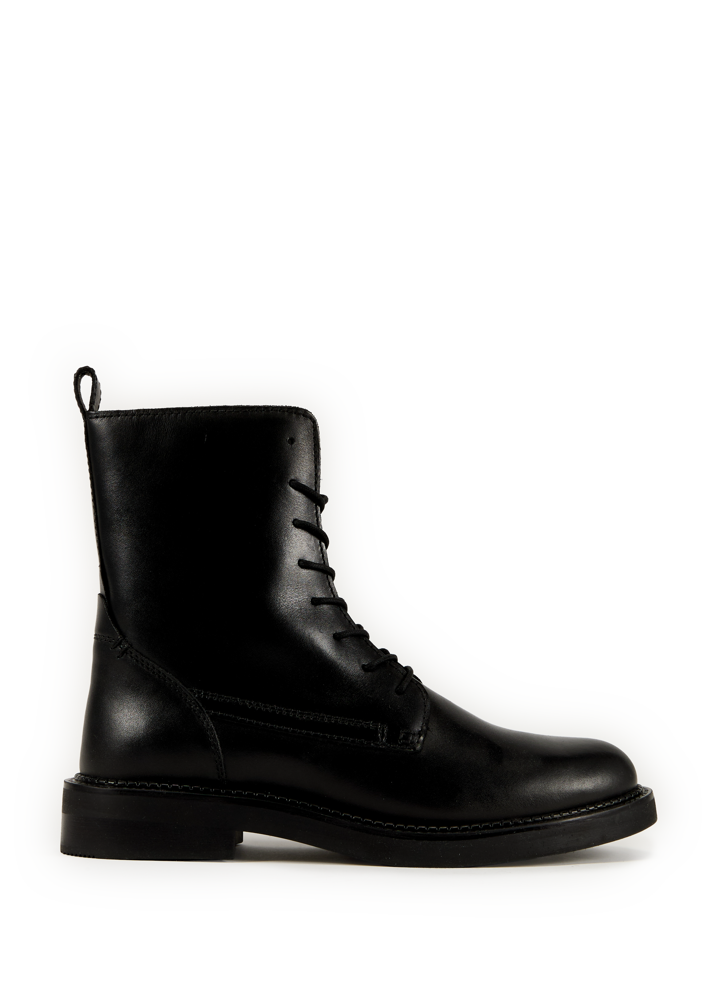 GEOX Bottines à lacets en cuir  Noir