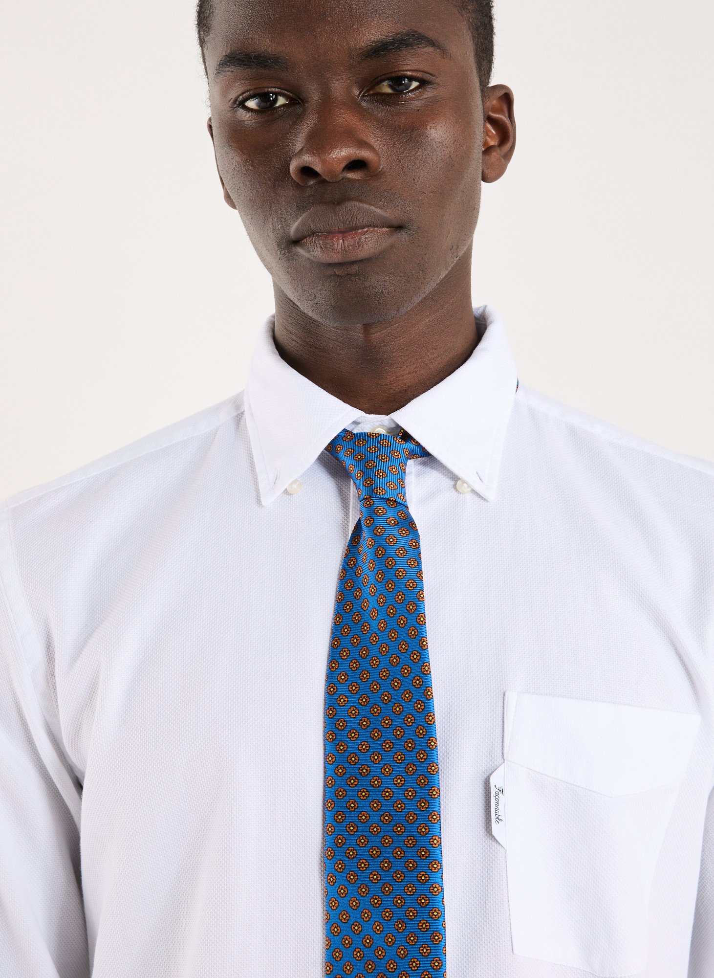 Silk tie with floral pattern AU PRINTEMPS PARIS Multicolour