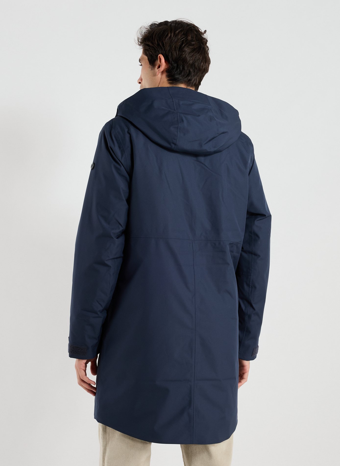 Parka droite à capuche mi-longue DIDRIKSONS Bleu