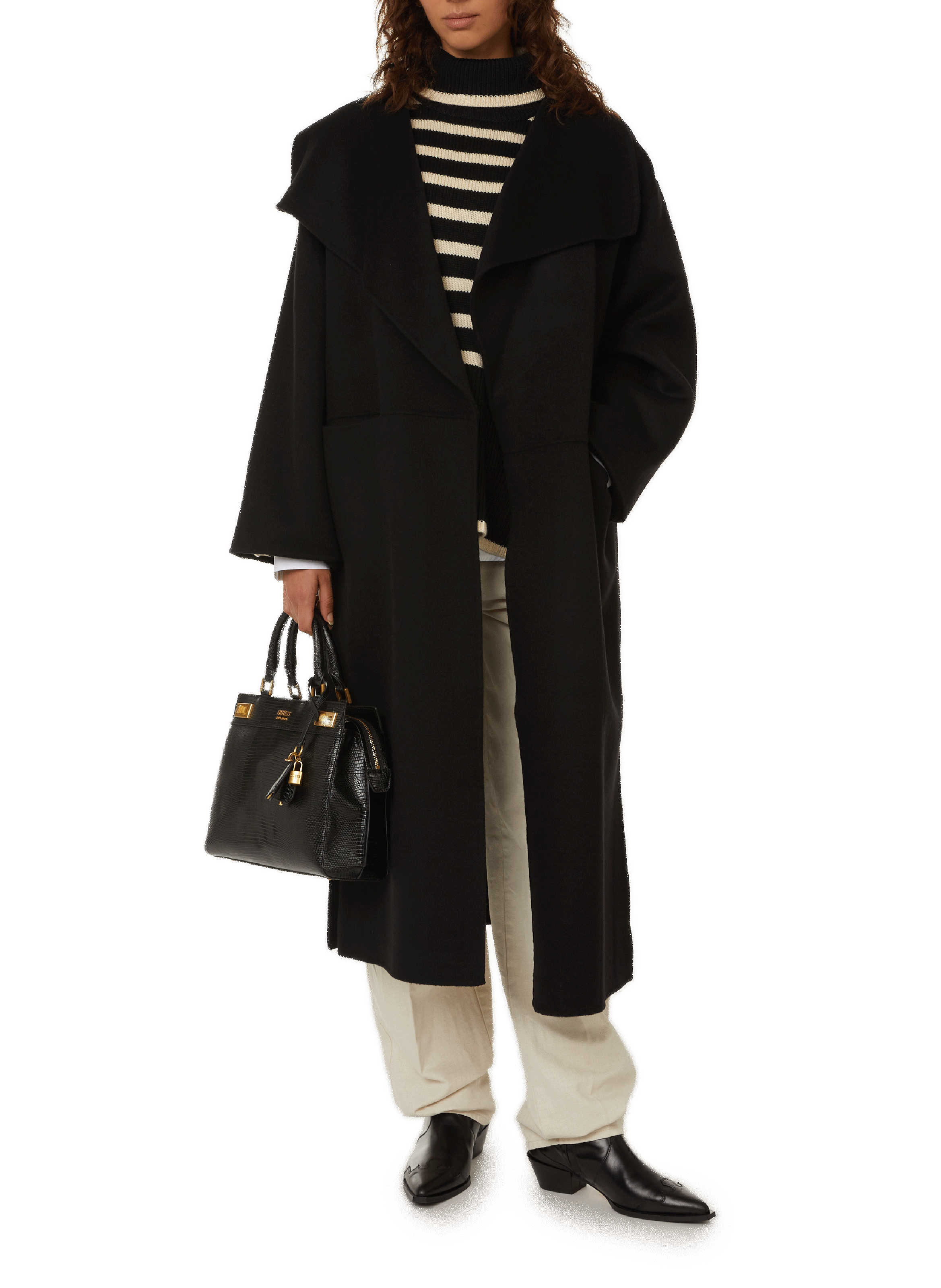 Wool and cashmere coat TOTEME Black