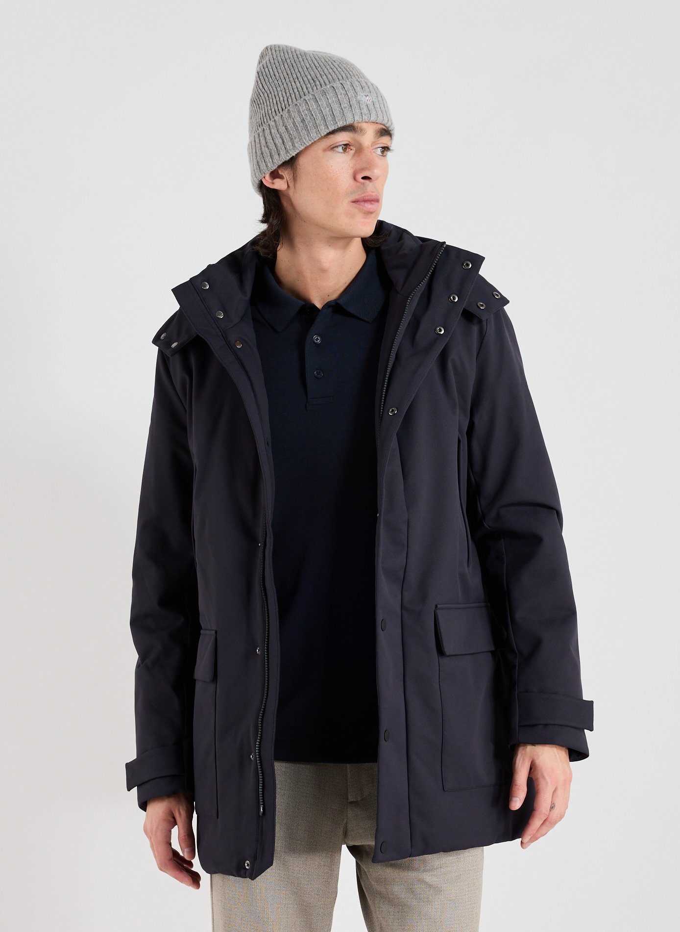 SAVE THE DUCK Straight hooded parka by Edwin Blue