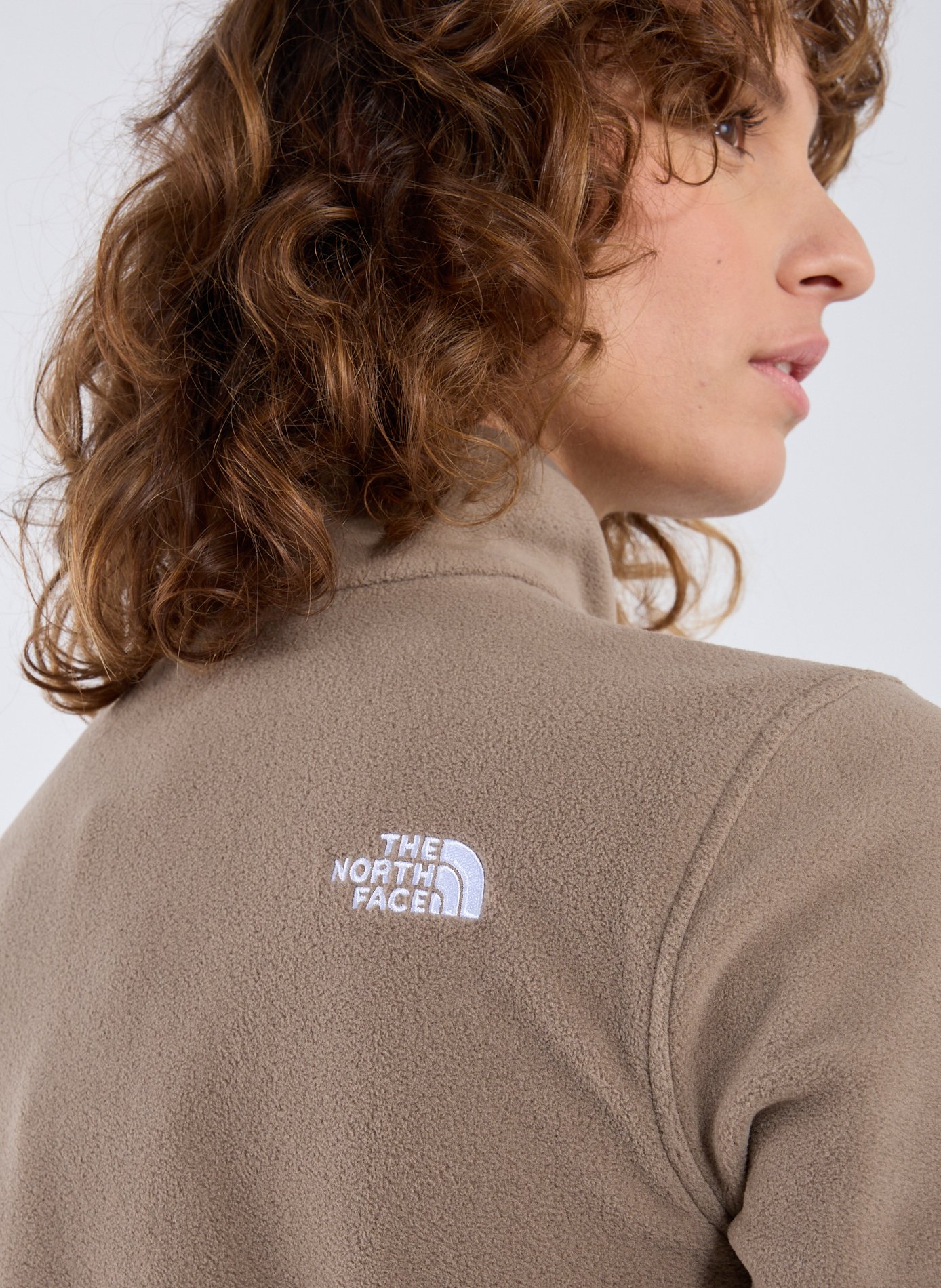 Straight fleece jacket with high collar THE NORTH FACE Beige