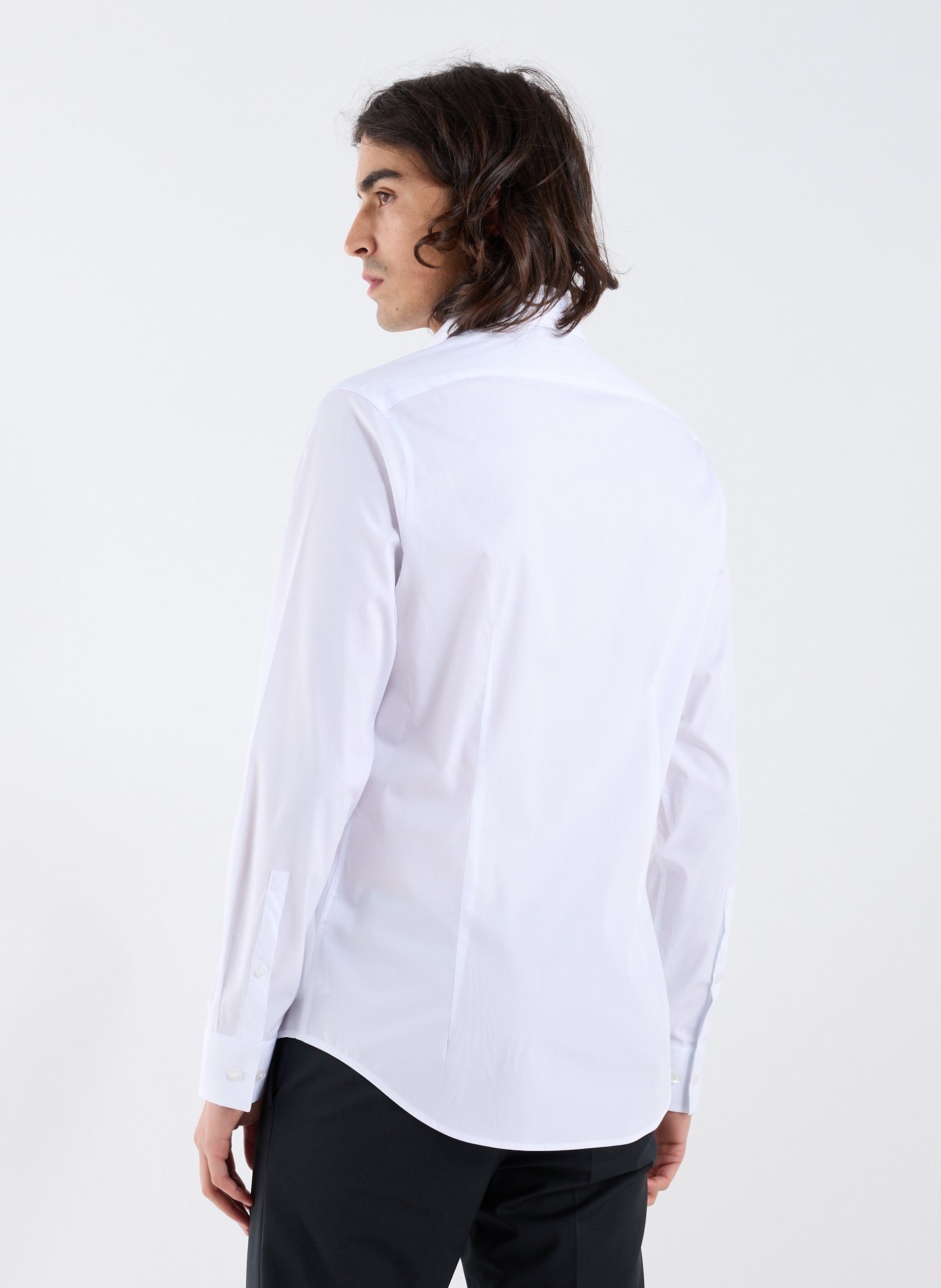 Slim cotton-blend shirt CALVIN KLEIN White