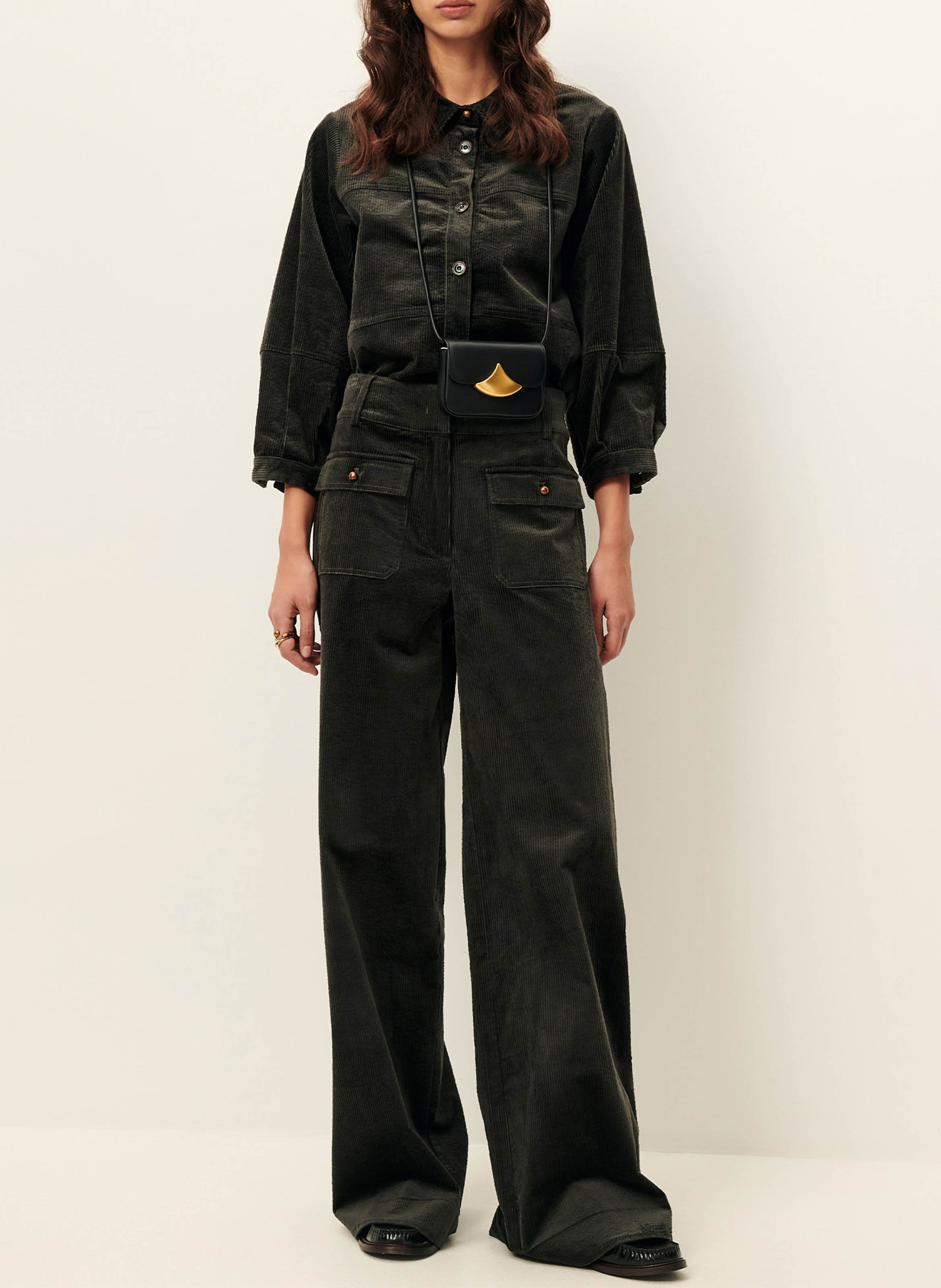 Surchemise ample courte en coton mélangé leotown SESSUN Bleu