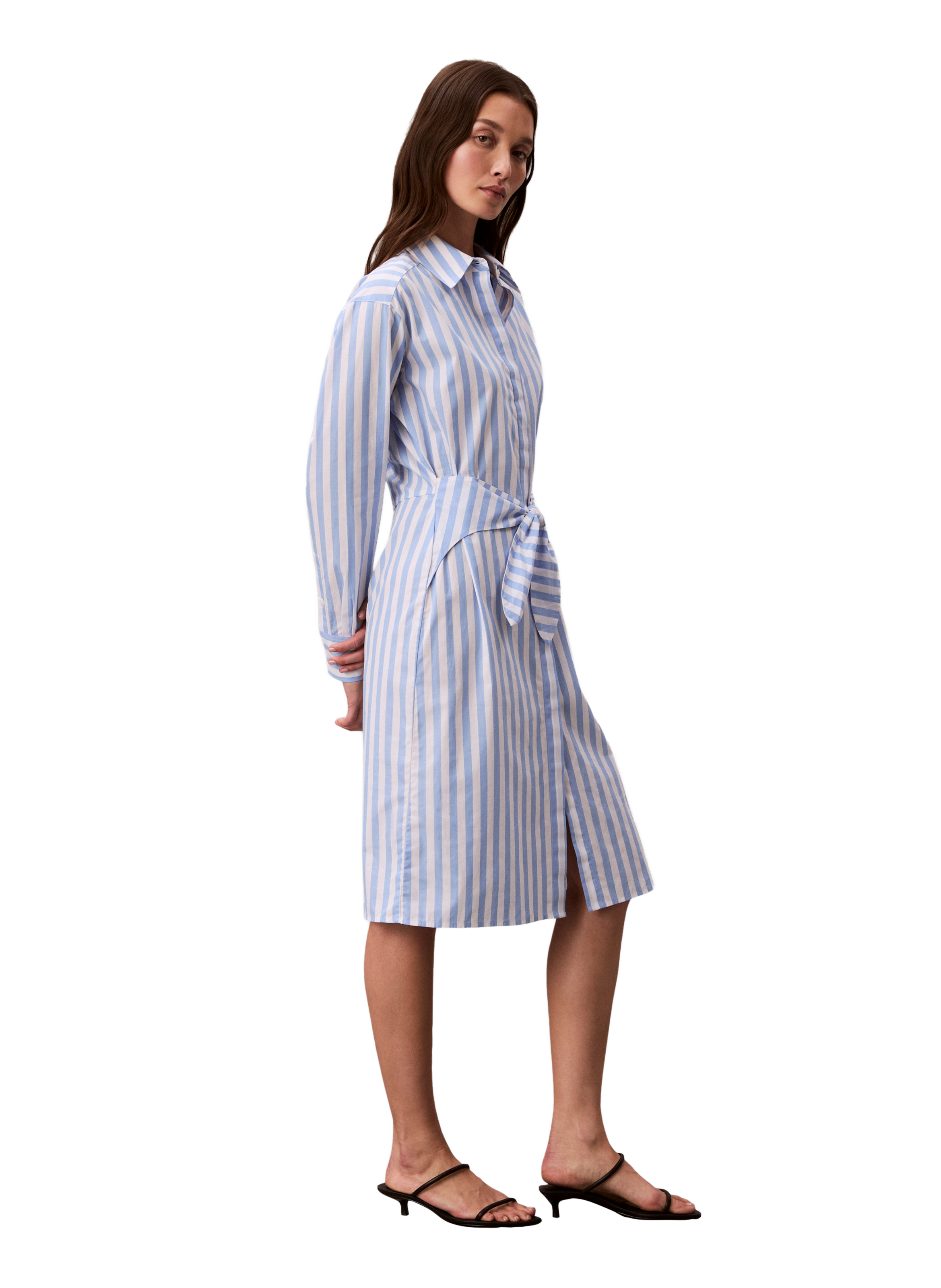 Robe à nouer à rayures en coton CALVIN KLEIN Multicolore