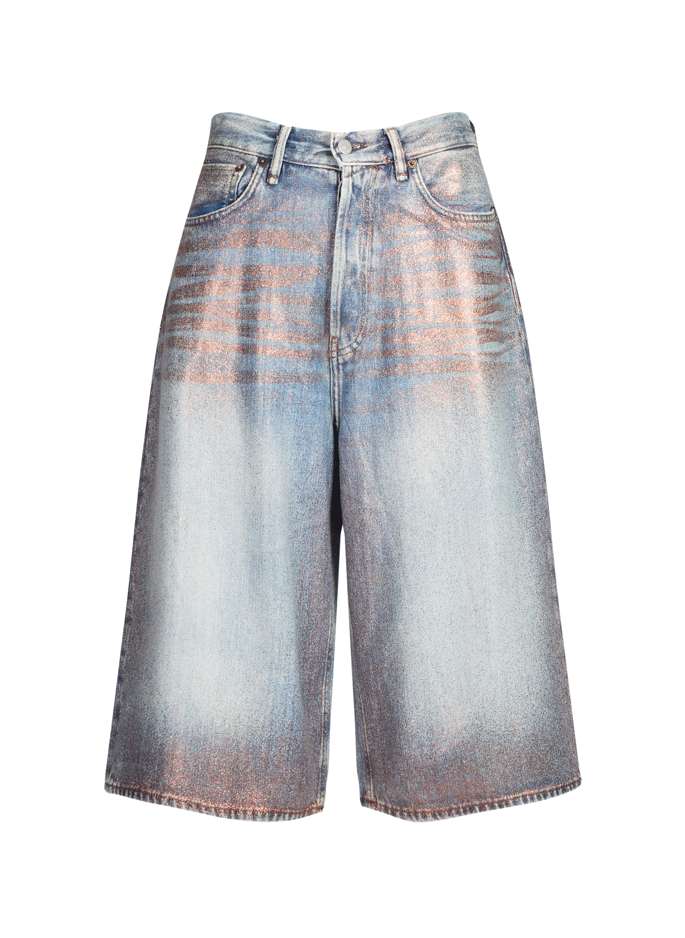 Bermuda en jean pailletté ACNE STUDIOS Multicolore