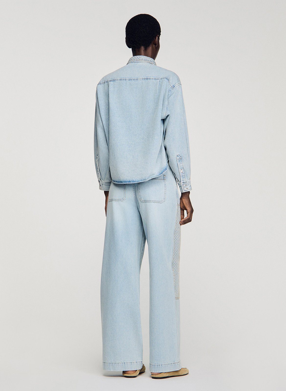 Chemise en denim SANDRO Bleu