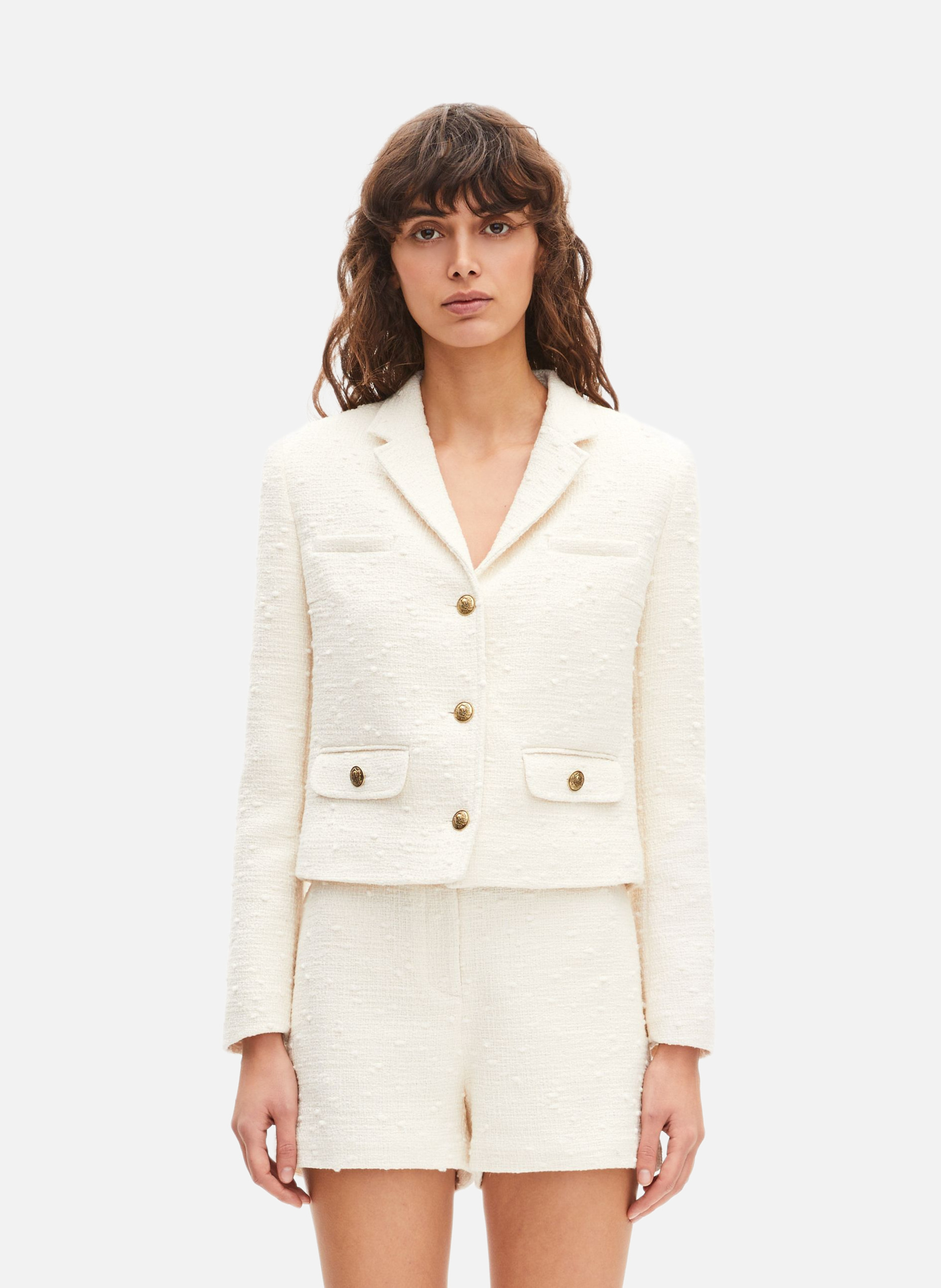 Veste tailleur en tweed THE KOOPLES Beige