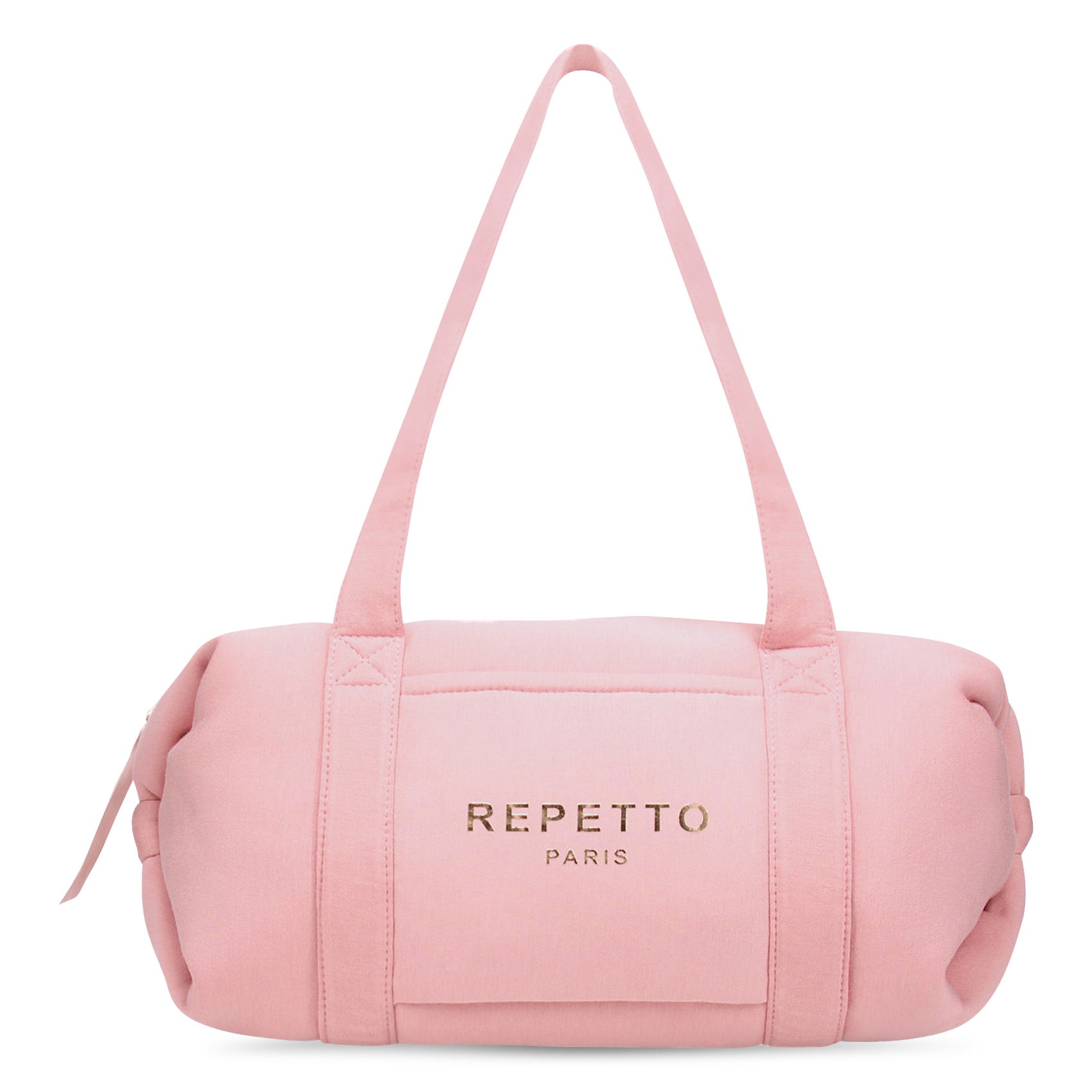 Petit sac polochon uni à logo REPETTO Rose