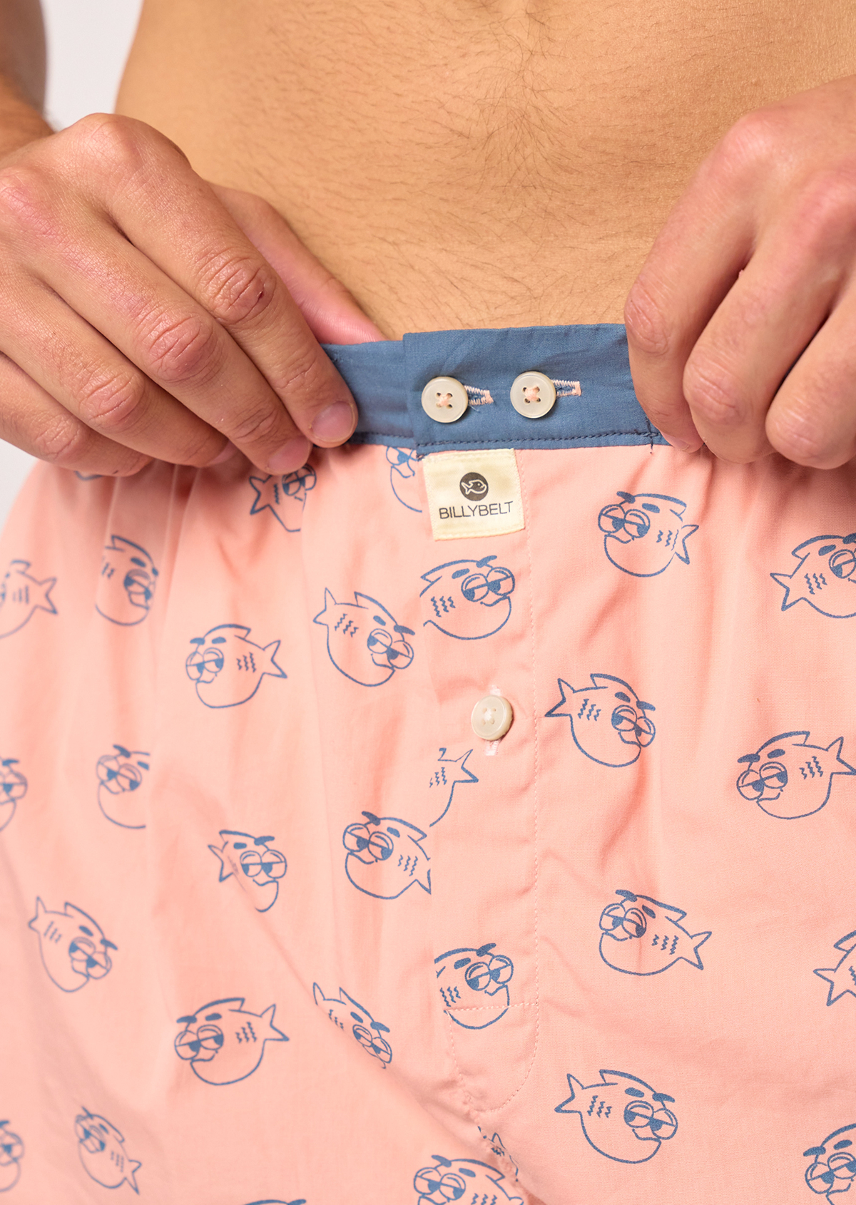 Caleçon en coton biologique BILLYBELT Rose