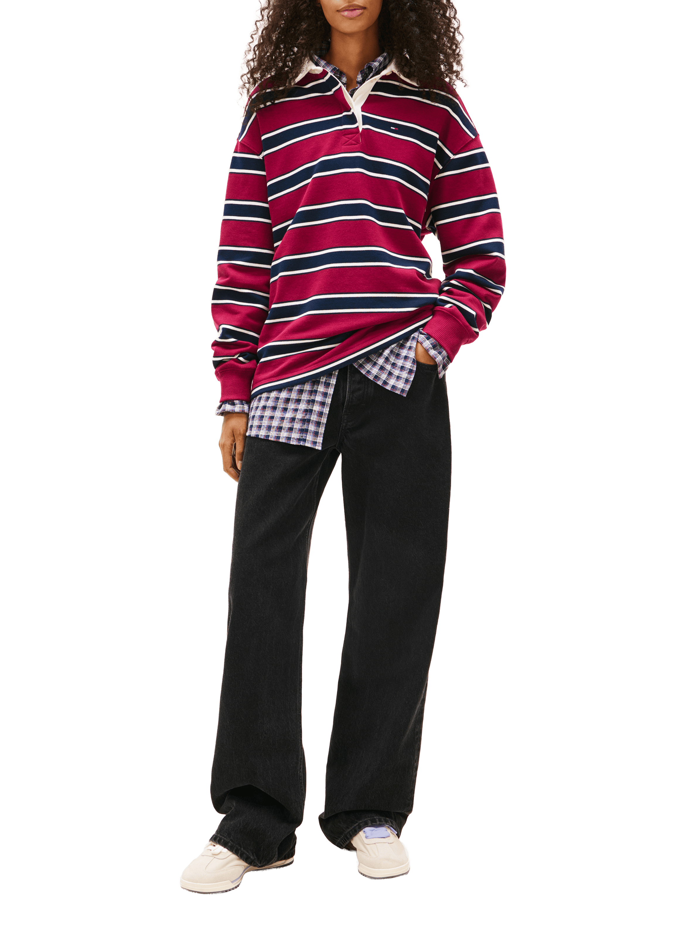 Jean ample en coton mélangé TOMMY HILFIGER Noir